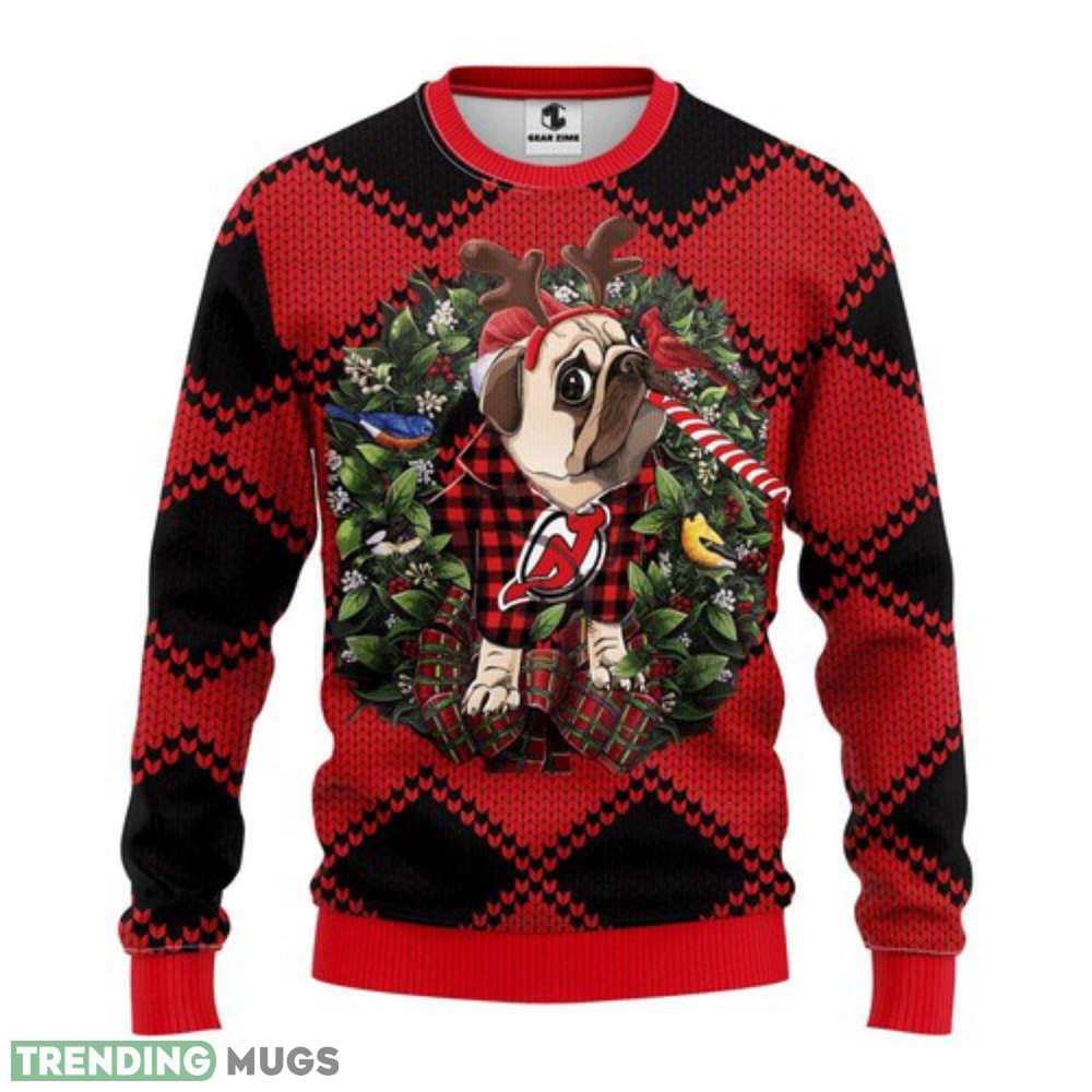 Nhl New Jersey Devils Pug Dog Ugly Christmas Sweater 2023 For Men And Women - Nhl New Jersey Devils Pug Dog Ugly Christmas Sweater 2023 For Men And Women Nhl New Jersey Devils Pug Dog Ugly Christmas Sweater 2023 For Men And Women - Nhl New Jersey Devils Pug Dog Ugly Christmas Sweater 2023 For Men And Women