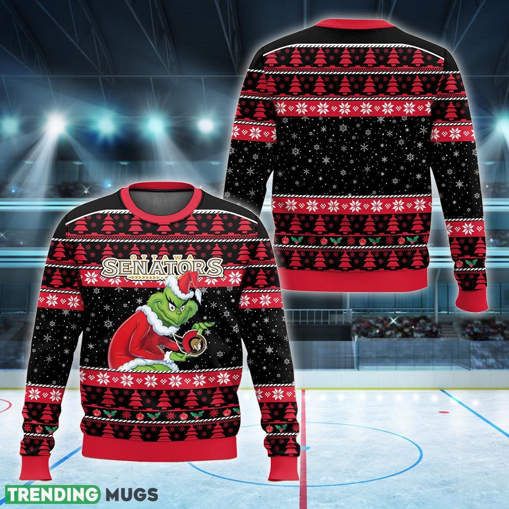 NHL Ottawa Senators Grinch Logo New Christmas Ugly Sweater AOP For Fans - NHL Ottawa Senators Grinch New Style 2023 Ugly Christmas Sweater For Men And Women Photo 1 NHL Ottawa Senators Grinch Logo New Christmas Ugly Sweater AOP For Fans - NHL Ottawa Senators Grinch New Style 2023 Ugly Christmas Sweater For Men And Women Photo 1