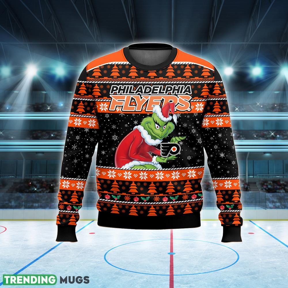 NHL Philadelphia Flyers Grinch Logo Funny Xmas Ugly 3D Sweater For Men And Women 3D Sweater NHL Philadelphia Flyers Grinch Logo Funny Xmas Ugly 3D Sweater For Men And Women 3D Sweater