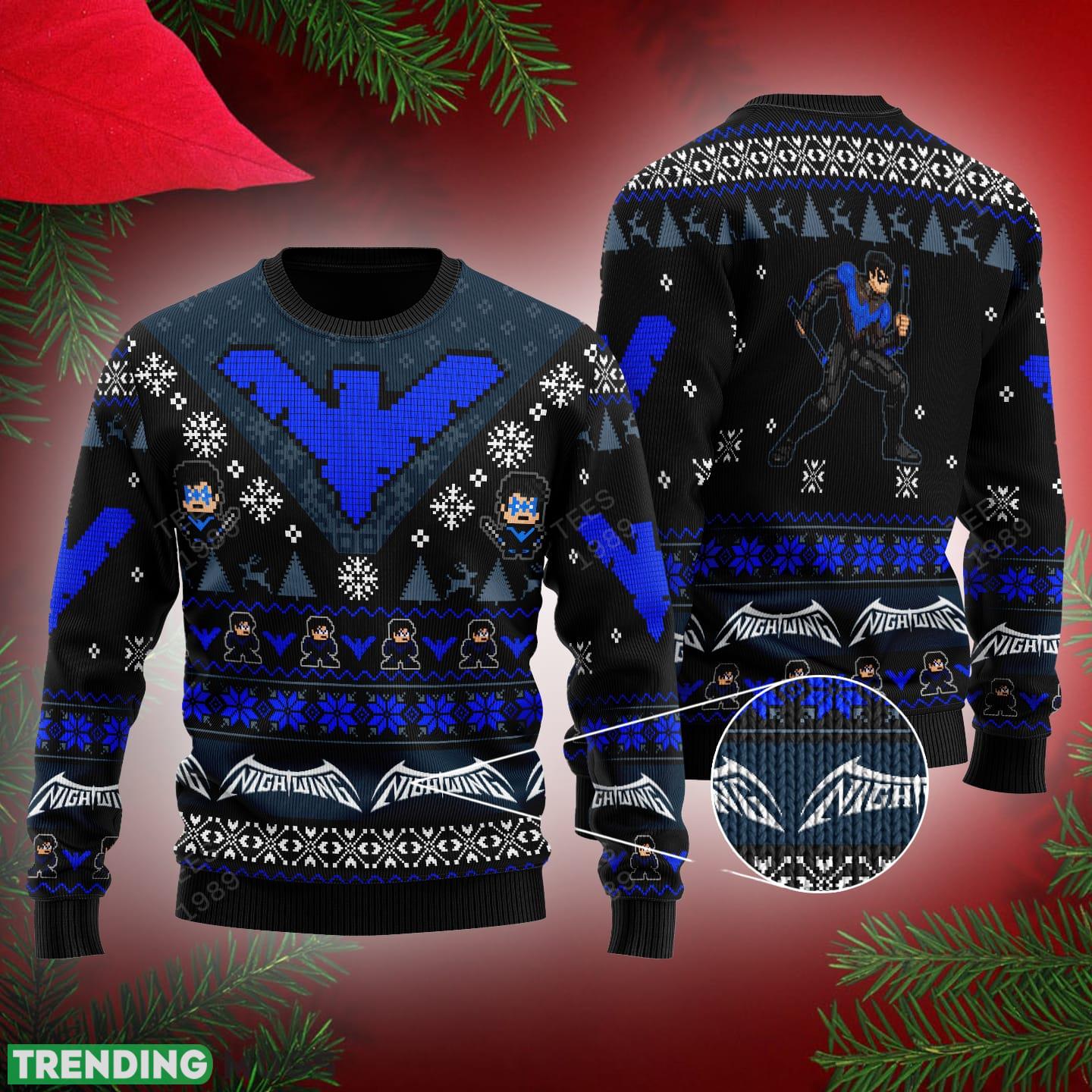 Nightwing Ugly Christmas Sweater For Men And Women - Nightwing Ugly Christmas Sweater For Men And Women Nightwing Ugly Christmas Sweater For Men And Women - Nightwing Ugly Christmas Sweater For Men And Women