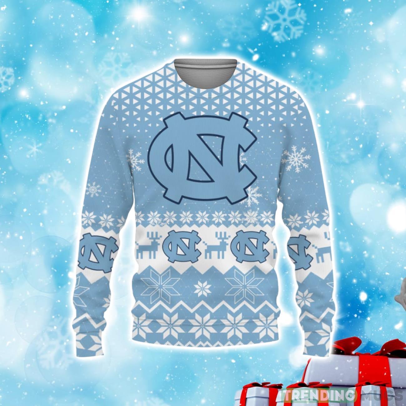 North Carolina Tar Heels Sports Football American Ugly Christmas Sweater Product Photo 1 North Carolina Tar Heels Sports Football American Ugly Christmas Sweater Product Photo 1