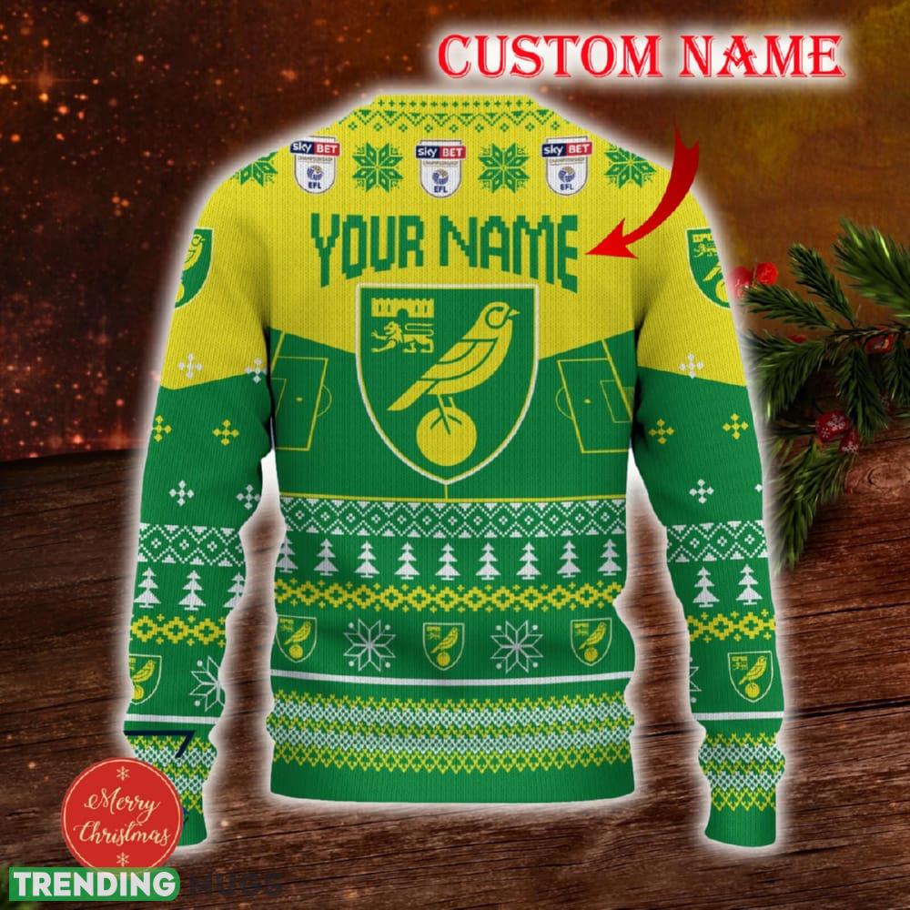 Norwich City Custom Name 3D Sweater Funny Gift For Men And Women Fans Christmas 3D Sweater Norwich City Custom Name 3D Sweater Funny Gift For Men And Women Fans Christmas 3D Sweater