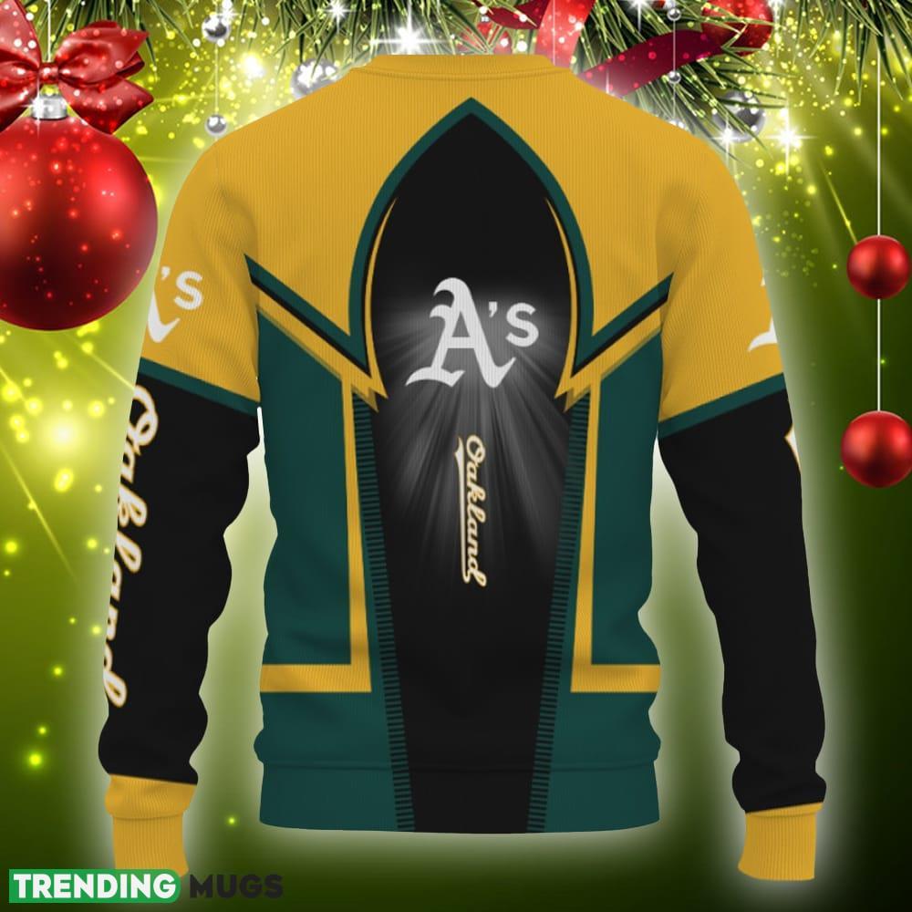 Oakland Athletics Football American Gift For Fan Knitted Xmas Sweater Gift Holidays 3D Sweater Oakland Athletics Football American Gift For Fan Knitted Xmas Sweater Gift Holidays 3D Sweater