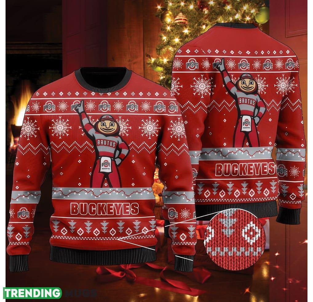 Ohio State Buckeyes Football Knitted Christmas 3D Sweater Scarf - Ohio State Buckeyes Football Knitted Christmas 3D Sweater Scarf Ohio State Buckeyes Football Knitted Christmas 3D Sweater Scarf - Ohio State Buckeyes Football Knitted Christmas 3D Sweater Scarf