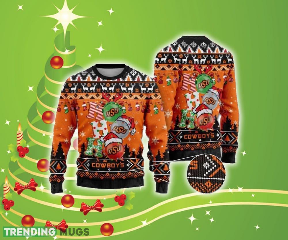 Oklahoma State Cowboys Ho Ho Ho 3D Print Christmas Wool Sweater For Men And Women Gift Christmas - Oklahoma State Cowboys Ho Ho Ho 3D Print Christmas Wool Sweater For Men And Women Gift Christmas Oklahoma State Cowboys Ho Ho Ho 3D Print Christmas Wool Sweater For Men And Women Gift Christmas - Oklahoma State Cowboys Ho Ho Ho 3D Print Christmas Wool Sweater For Men And Women Gift Christmas
