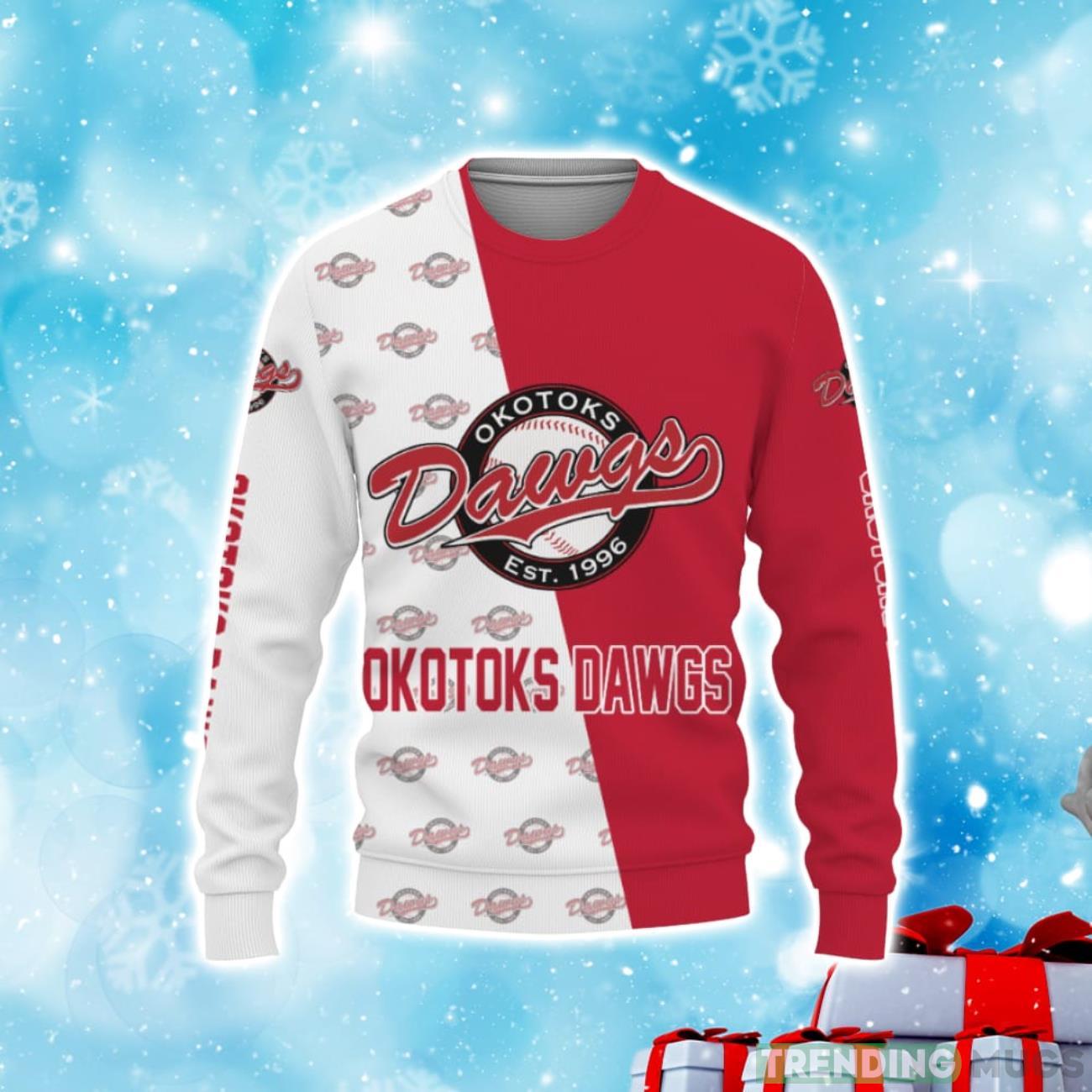 Okotoks Dawgs Sports American Football 3D Shirt Christmas Sweater Product Photo 1 Okotoks Dawgs Sports American Football 3D Shirt Christmas Sweater Product Photo 1
