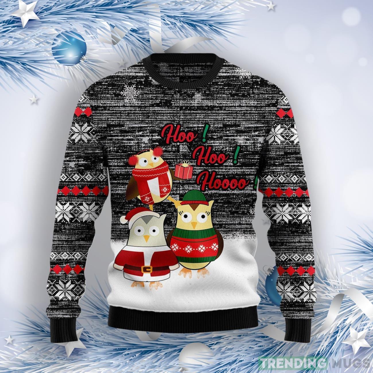 Owl Hoo Hoo Hoooo Ugly Christmas Sweater Product Photo 1 Owl Hoo Hoo Hoooo Ugly Christmas Sweater Product Photo 1