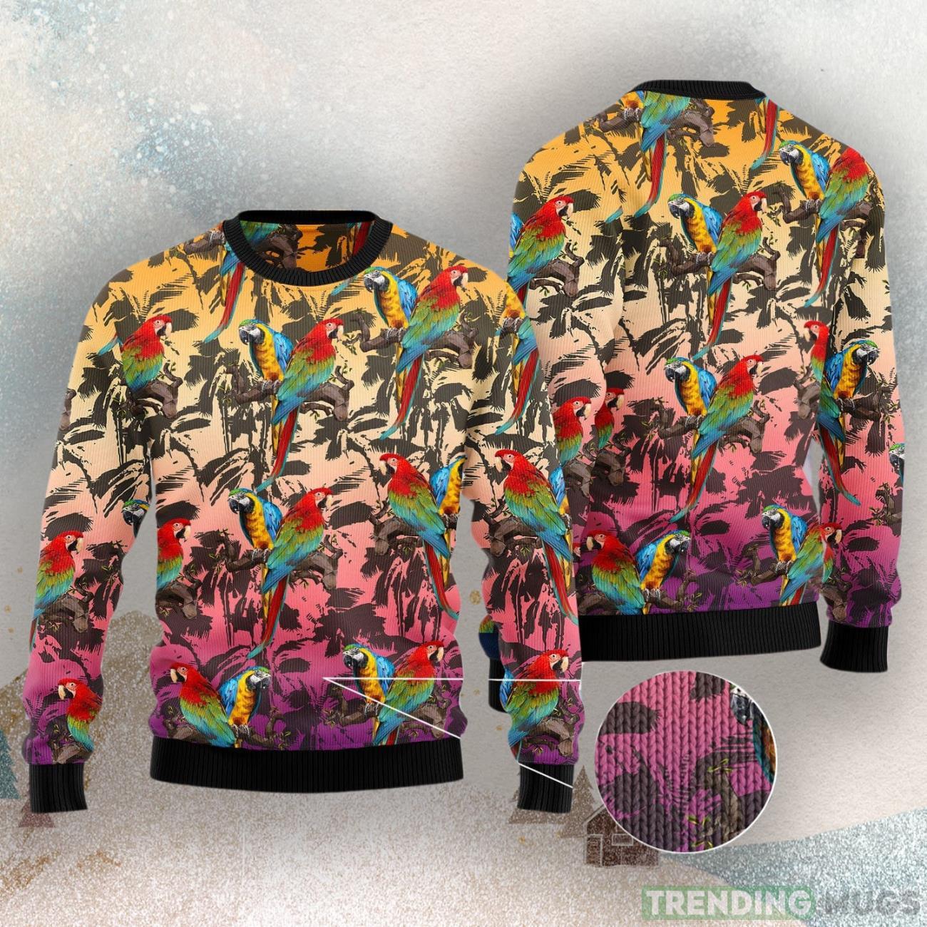Parrot Palm Forest Ugly Christmas Sweater 3D Sweater Parrot Palm Forest Ugly Christmas Sweater 3D Sweater