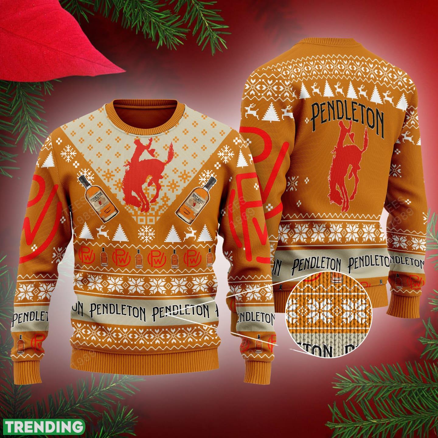 Pendleton Whiskey Ugly Christmas 3D Sweater For Men And Women - Pendleton Whiskey Ugly Christmas 3D Sweater For Men And Women Pendleton Whiskey Ugly Christmas 3D Sweater For Men And Women - Pendleton Whiskey Ugly Christmas 3D Sweater For Men And Women