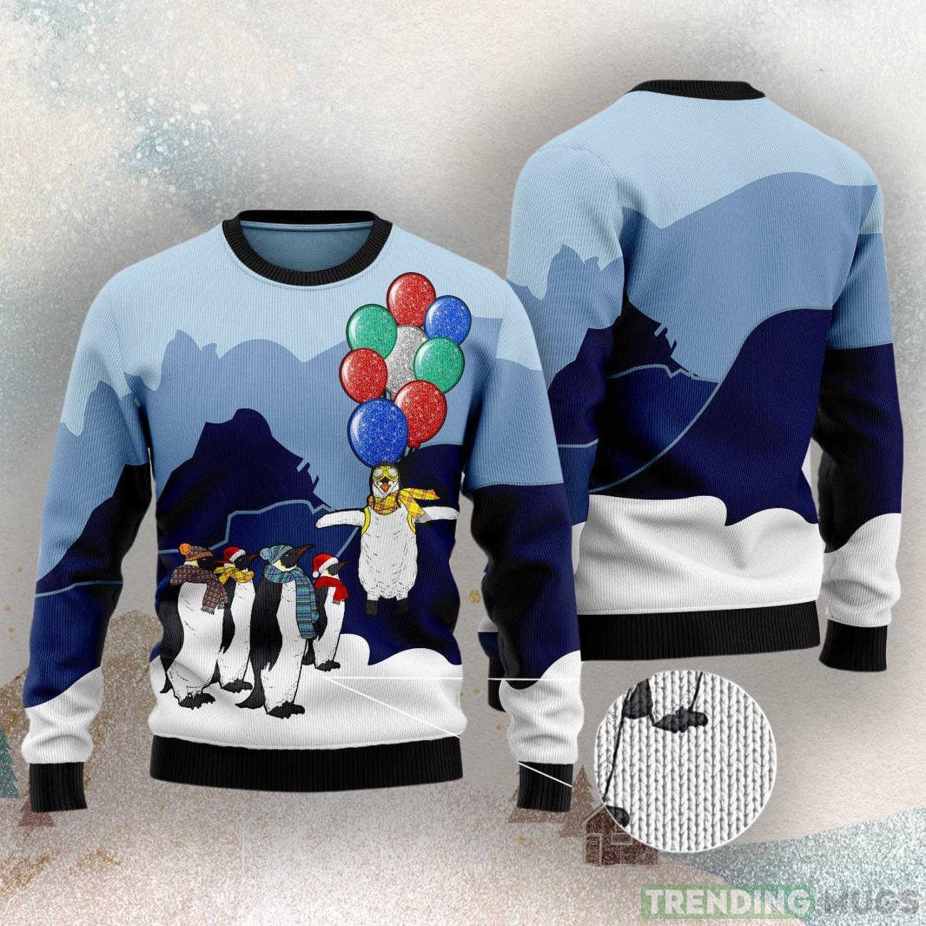 Penguin Christmas Balloon Ugly Christmas Sweater 3D Sweater Penguin Christmas Balloon Ugly Christmas Sweater 3D Sweater
