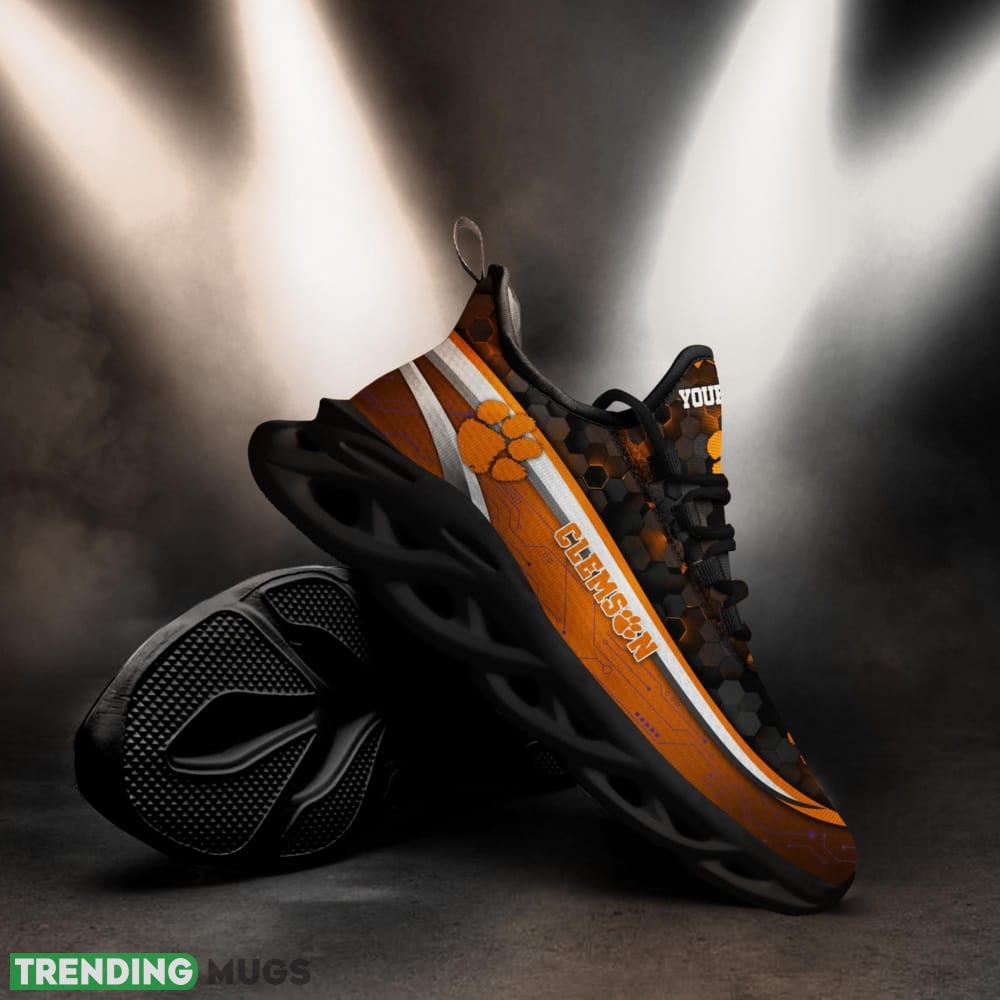 Personalized Clemson Tigers Black Team Running Sneakers For Fans Gift New Max Soul Shoes Max Soul Personalized Clemson Tigers Black Team Running Sneakers For Fans Gift New Max Soul Shoes Max Soul