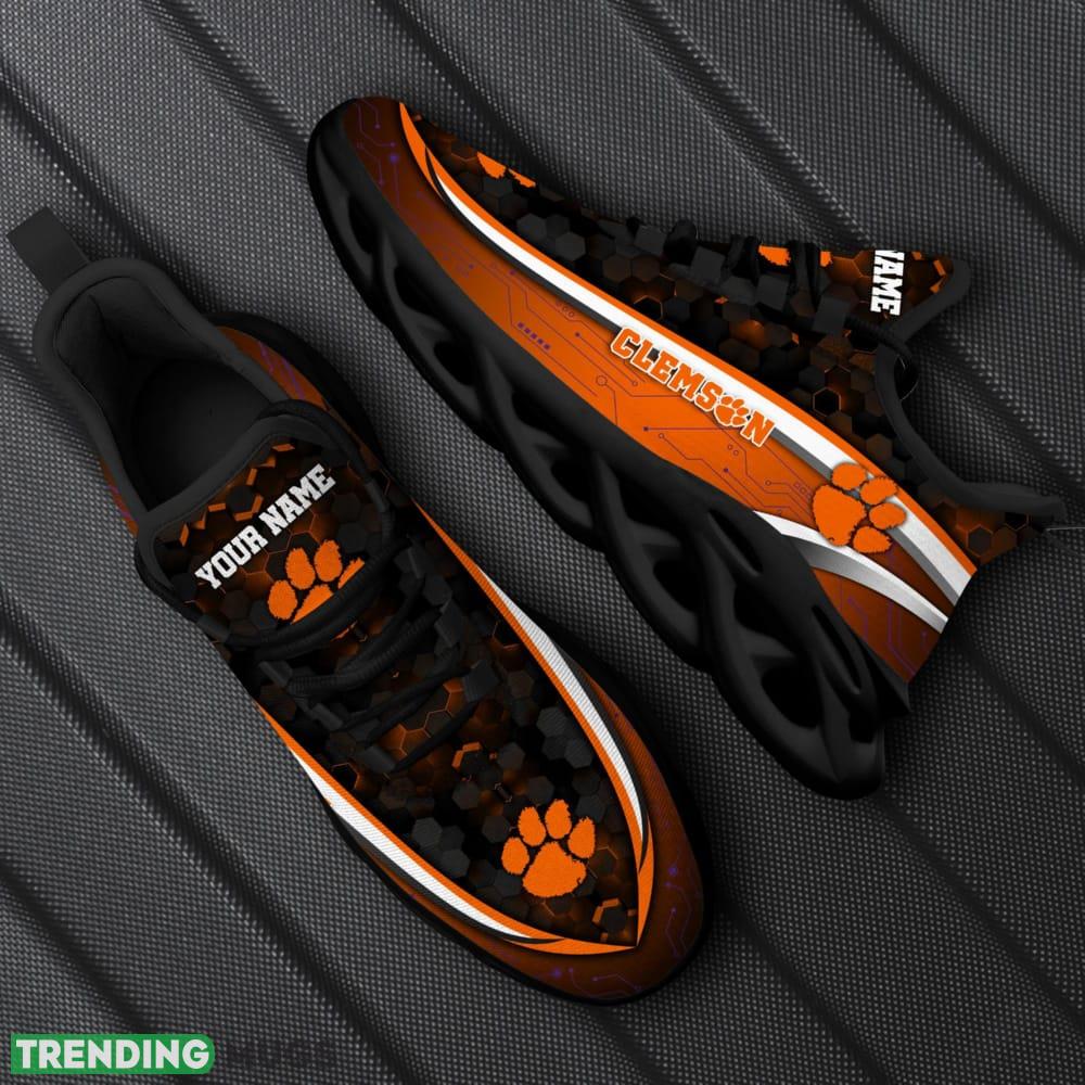 Personalized Clemson Tigers Black Team Running Sneakers For Fans Gift New Max Soul Shoes - Clemson Tigers Black Max Soul Shoes Custom Your Name Sport Sneakers_1 Personalized Clemson Tigers Black Team Running Sneakers For Fans Gift New Max Soul Shoes - Clemson Tigers Black Max Soul Shoes Custom Your Name Sport Sneakers_1