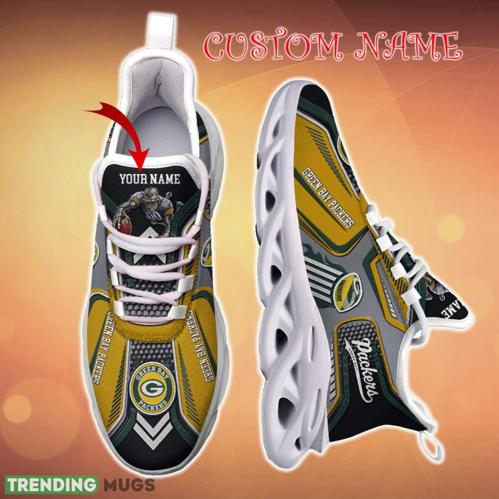 Personalized Green Bay Packers White C Sneakers Team Running Sneakers For Fans Gift New Max Soul Shoes Max Soul Personalized Green Bay Packers White C Sneakers Team Running Sneakers For Fans Gift New Max Soul Shoes Max Soul