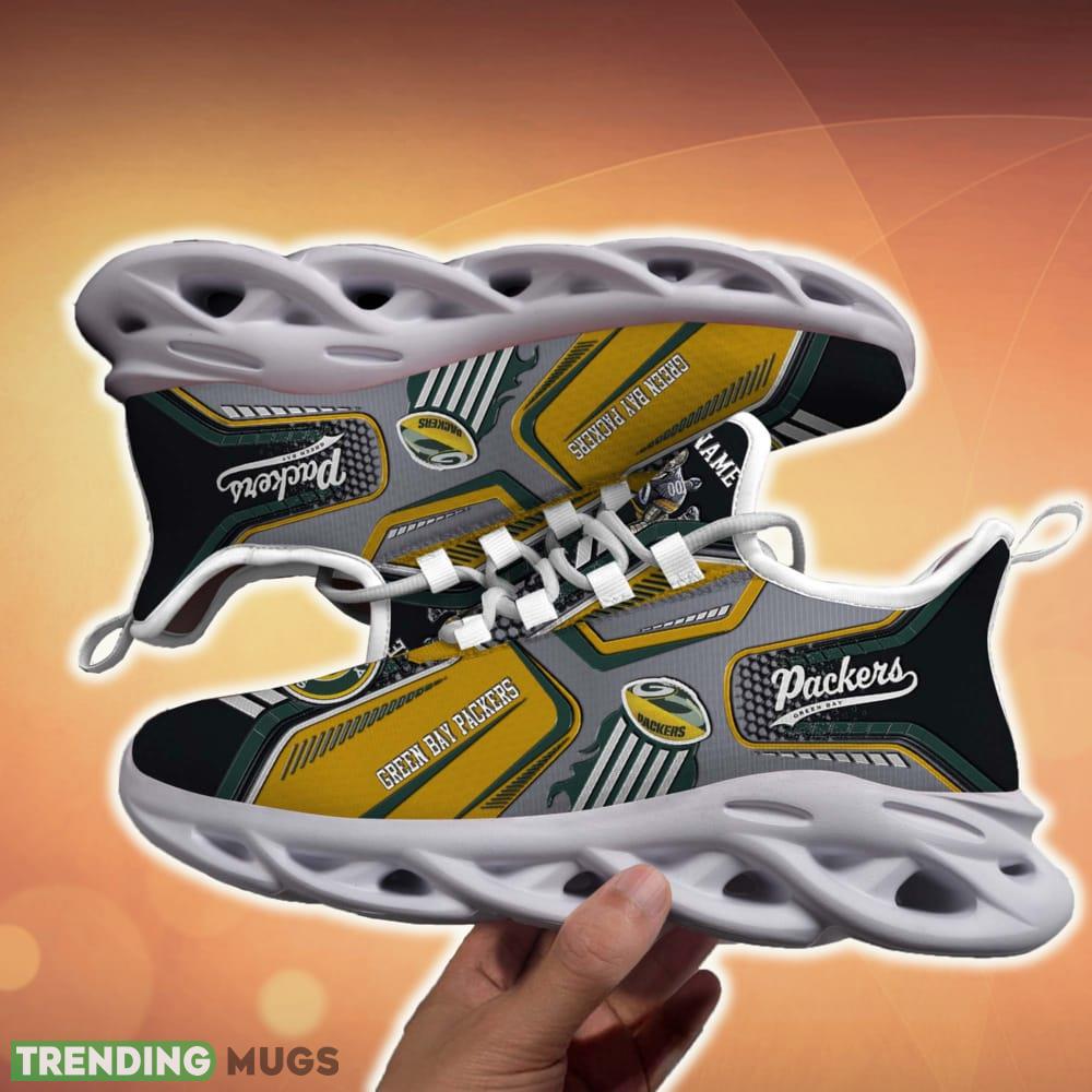 Personalized Green Bay Packers White C Sneakers Team Running Sneakers For Fans Gift New Max Soul Shoes Max Soul Personalized Green Bay Packers White C Sneakers Team Running Sneakers For Fans Gift New Max Soul Shoes Max Soul