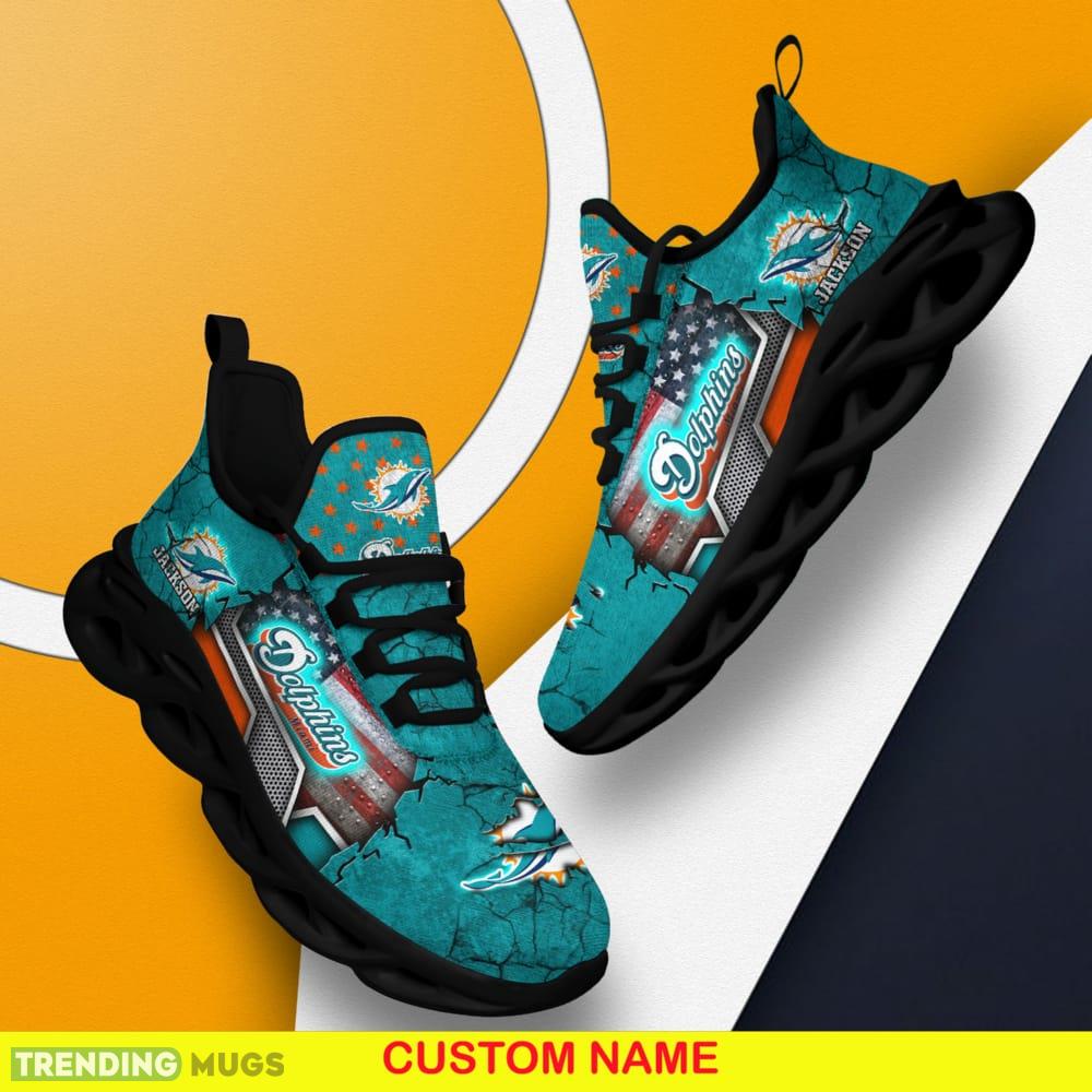 Personalized Miami Dolphins Sport Team Running Sneakers For Fans Gift New Max Soul Shoes Max Soul Personalized Miami Dolphins Sport Team Running Sneakers For Fans Gift New Max Soul Shoes Max Soul