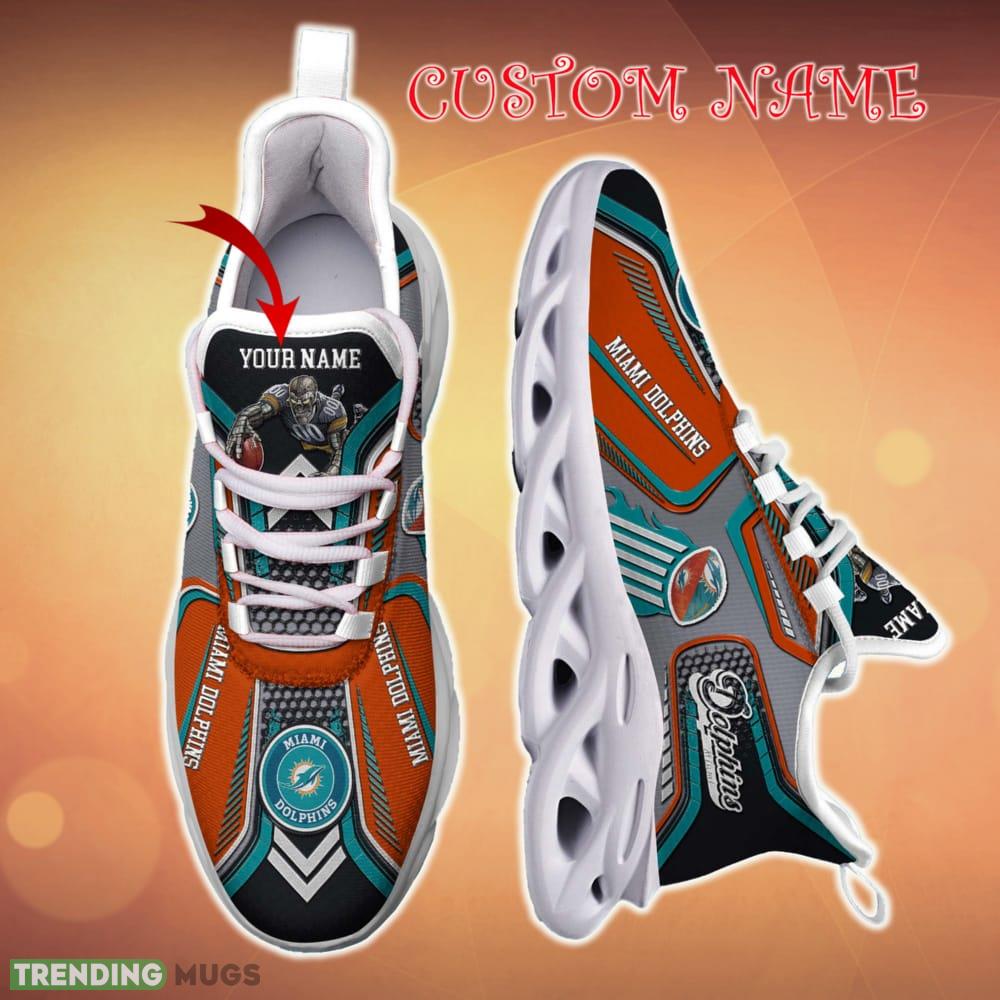Personalized Miami Dolphins White C Sneakers Team Running Sneakers For Fans Gift New Max Soul Shoes Max Soul Personalized Miami Dolphins White C Sneakers Team Running Sneakers For Fans Gift New Max Soul Shoes Max Soul
