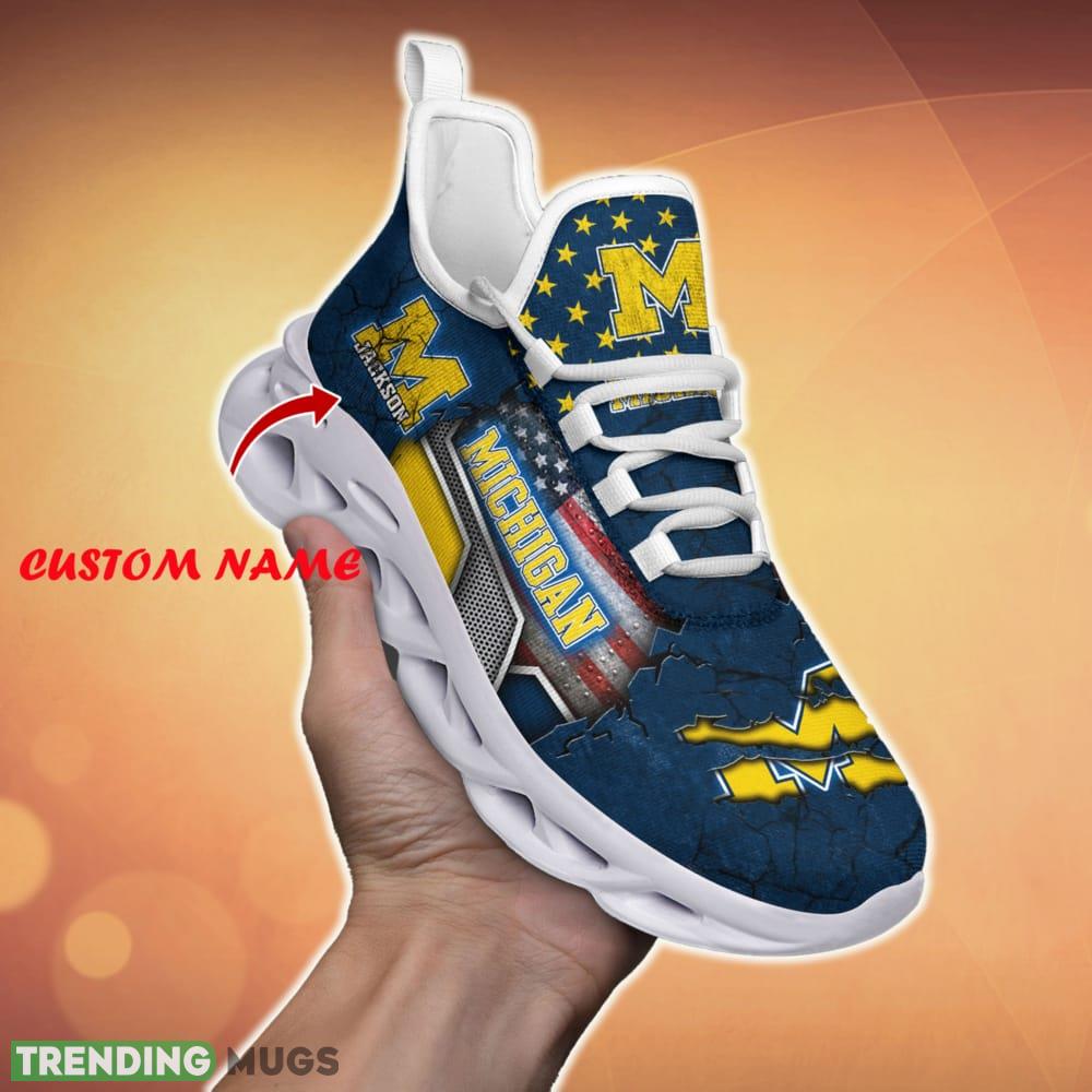 Personalized Michigan Wolverines Sport Team Running Sneakers For Fans Gift New Max Soul Shoes - Michigan Wolverines Sport Clunky Sneakers Custom Sport Shoes For Fan_1 Personalized Michigan Wolverines Sport Team Running Sneakers For Fans Gift New Max Soul Shoes - Michigan Wolverines Sport Clunky Sneakers Custom Sport Shoes For Fan_1