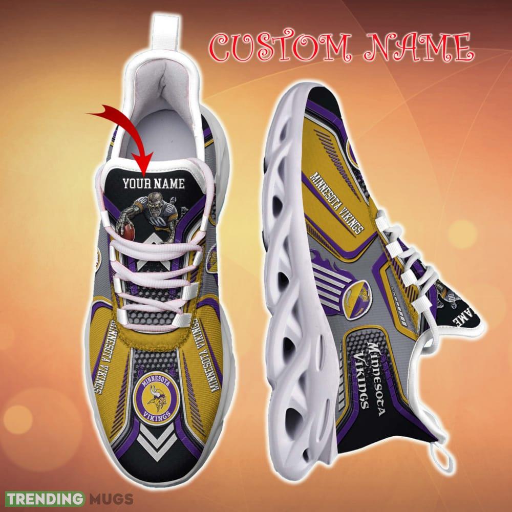 Personalized Minnesota Vikings White C Sneakers Team Running Sneakers For Fans Gift New Max Soul Shoes Max Soul Personalized Minnesota Vikings White C Sneakers Team Running Sneakers For Fans Gift New Max Soul Shoes Max Soul