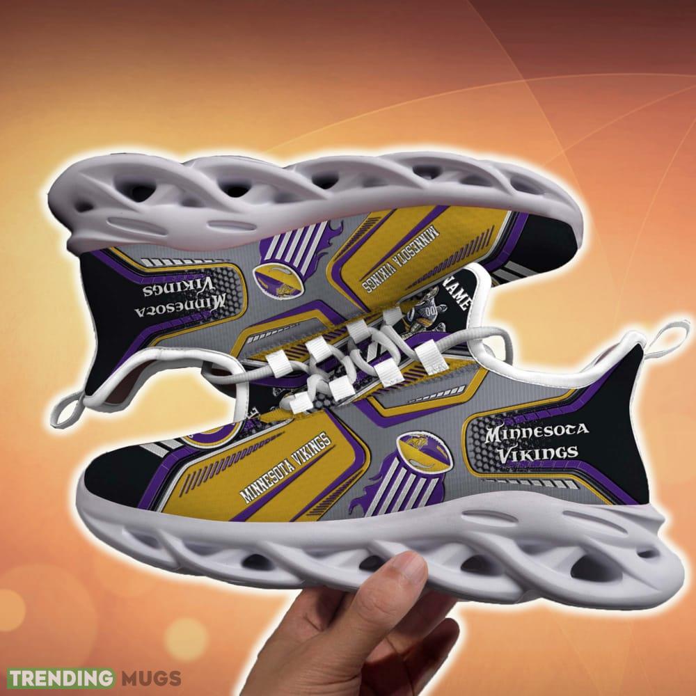 Personalized Minnesota Vikings White C Sneakers Team Running Sneakers For Fans Gift New Max Soul Shoes Max Soul Personalized Minnesota Vikings White C Sneakers Team Running Sneakers For Fans Gift New Max Soul Shoes Max Soul