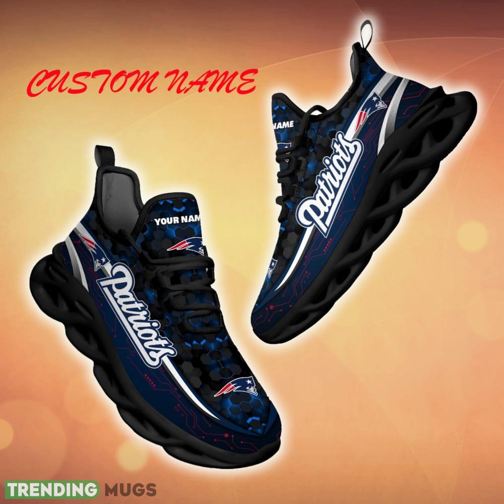 Personalized New England Patriots Football Team Team Running Sneakers For Fans Gift New Max Soul Shoes Max Soul Personalized New England Patriots Football Team Team Running Sneakers For Fans Gift New Max Soul Shoes Max Soul
