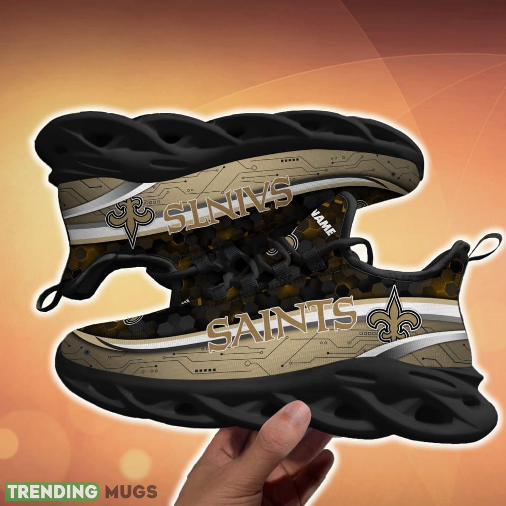 Personalized New Orleans Saints Football Team Team Running Sneakers For Fans Gift New Max Soul Shoes Max Soul Personalized New Orleans Saints Football Team Team Running Sneakers For Fans Gift New Max Soul Shoes Max Soul