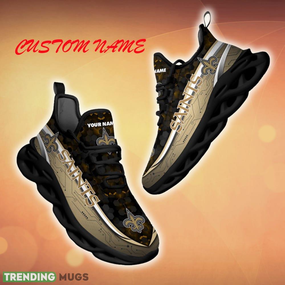 Personalized New Orleans Saints Football Team Team Running Sneakers For Fans Gift New Max Soul Shoes Max Soul Personalized New Orleans Saints Football Team Team Running Sneakers For Fans Gift New Max Soul Shoes Max Soul