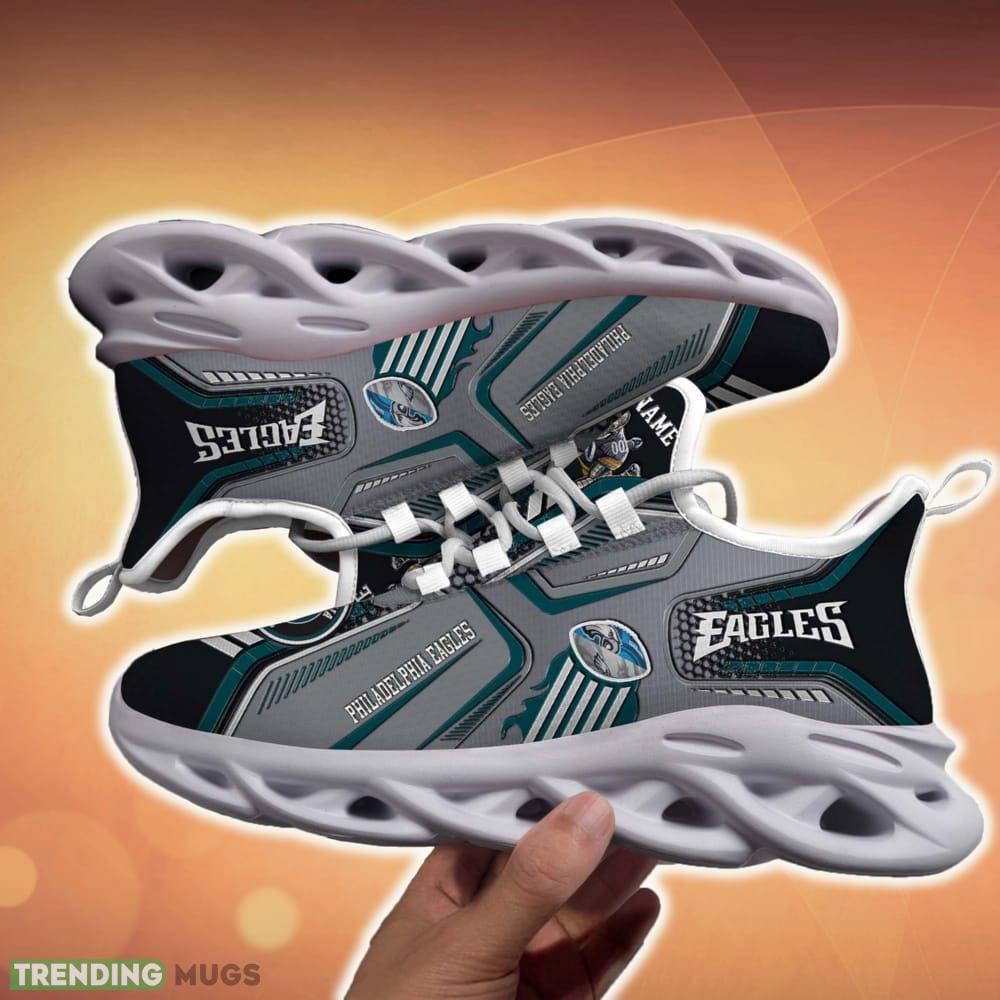 Personalized Philadelphia Eagles White C Sneakers Team Sports Sneakers For Fans Gift New Max Soul Shoes Max Soul Personalized Philadelphia Eagles White C Sneakers Team Sports Sneakers For Fans Gift New Max Soul Shoes Max Soul
