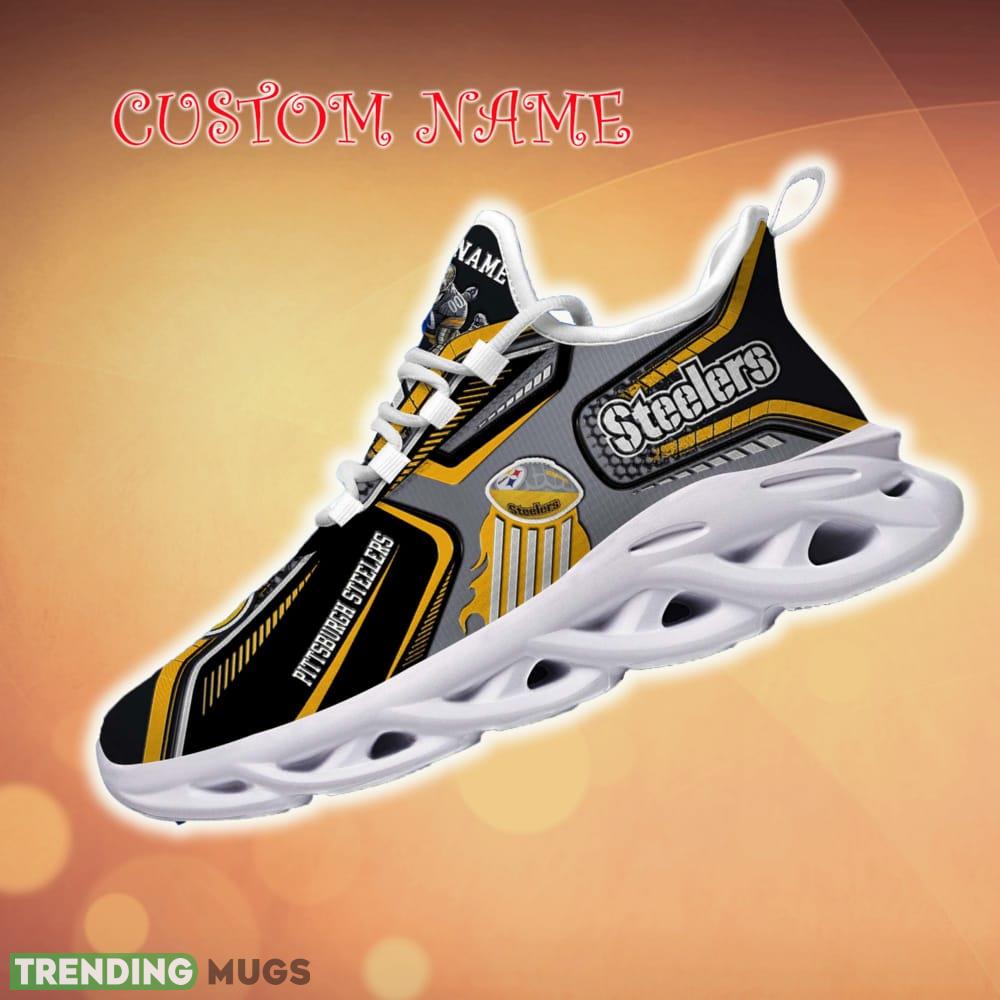 Personalized Pittsburgh Steelers White C Sneakers Team Running Sneakers For Fans Gift New Max Soul Shoes - Pittsburgh Steelers White C Sneakers Personalized Your Name Sport Sneakers _1 Personalized Pittsburgh Steelers White C Sneakers Team Running Sneakers For Fans Gift New Max Soul Shoes - Pittsburgh Steelers White C Sneakers Personalized Your Name Sport Sneakers _1