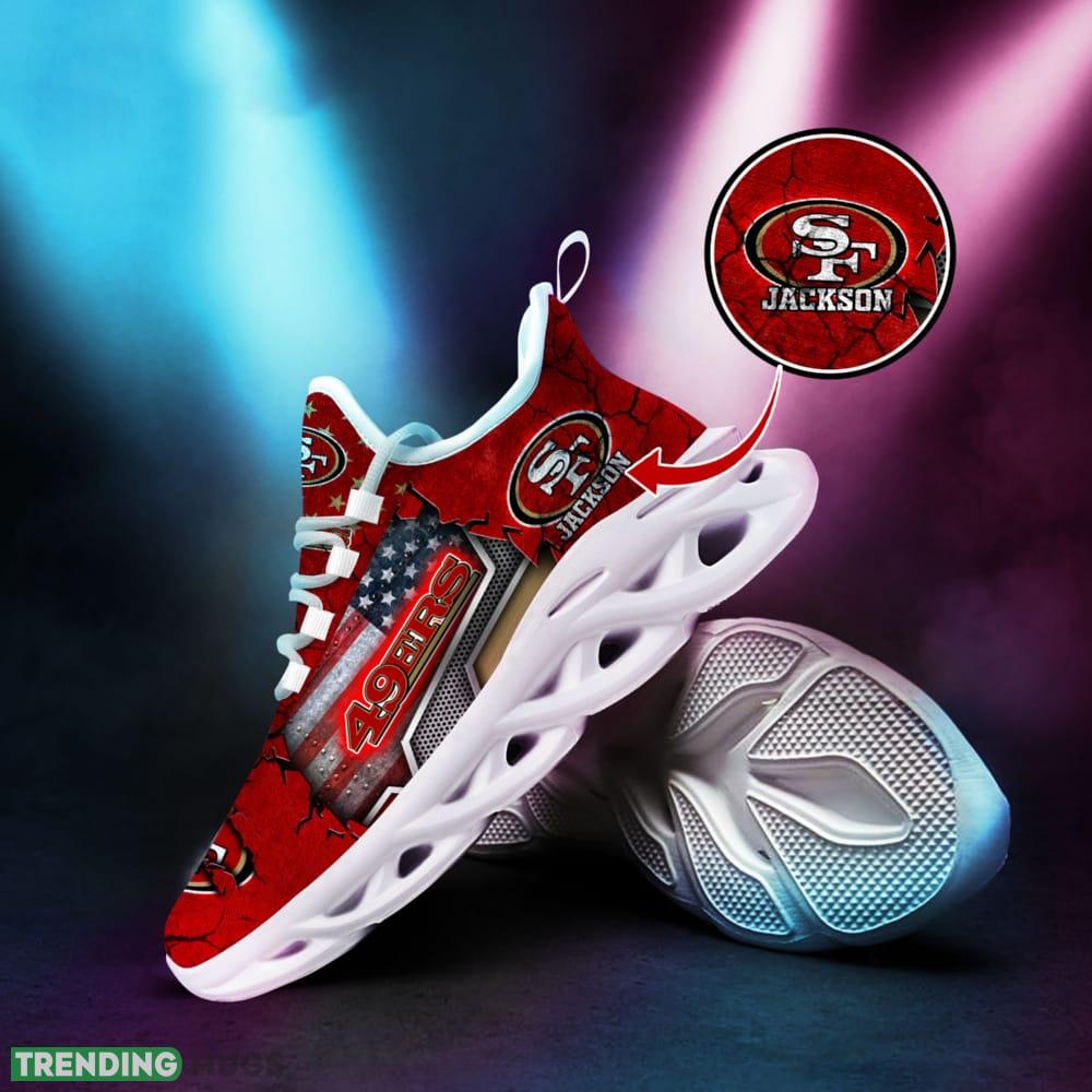 Personalized San Francisco 49ers Sport Team Running Sneakers For Fans Gift New Max Soul Shoes Max Soul Personalized San Francisco 49ers Sport Team Running Sneakers For Fans Gift New Max Soul Shoes Max Soul