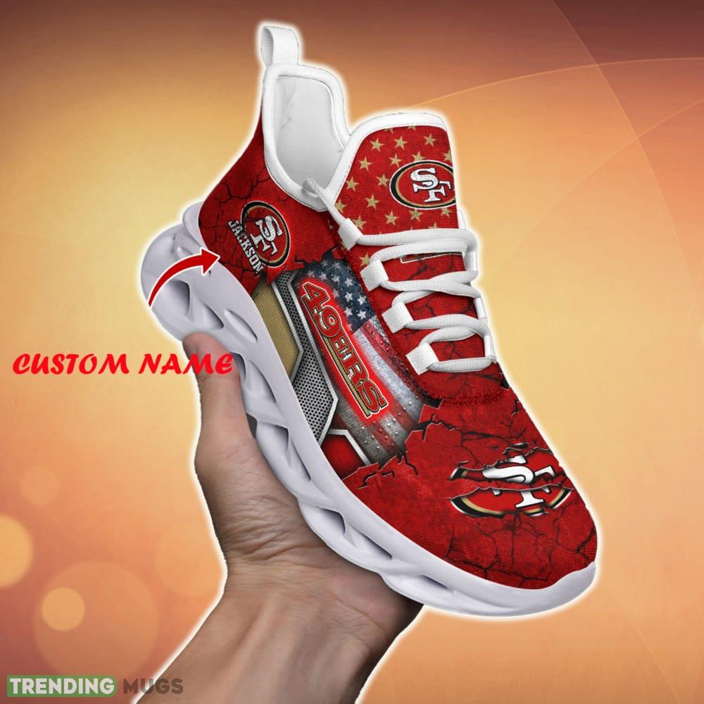 Personalized San Francisco 49ers Sport Team Running Sneakers For Fans Gift New Max Soul Shoes - San Francisco 49ers Sport Clunky Sneakers Custom Sport Shoes For Fan_1 Personalized San Francisco 49ers Sport Team Running Sneakers For Fans Gift New Max Soul Shoes - San Francisco 49ers Sport Clunky Sneakers Custom Sport Shoes For Fan_1