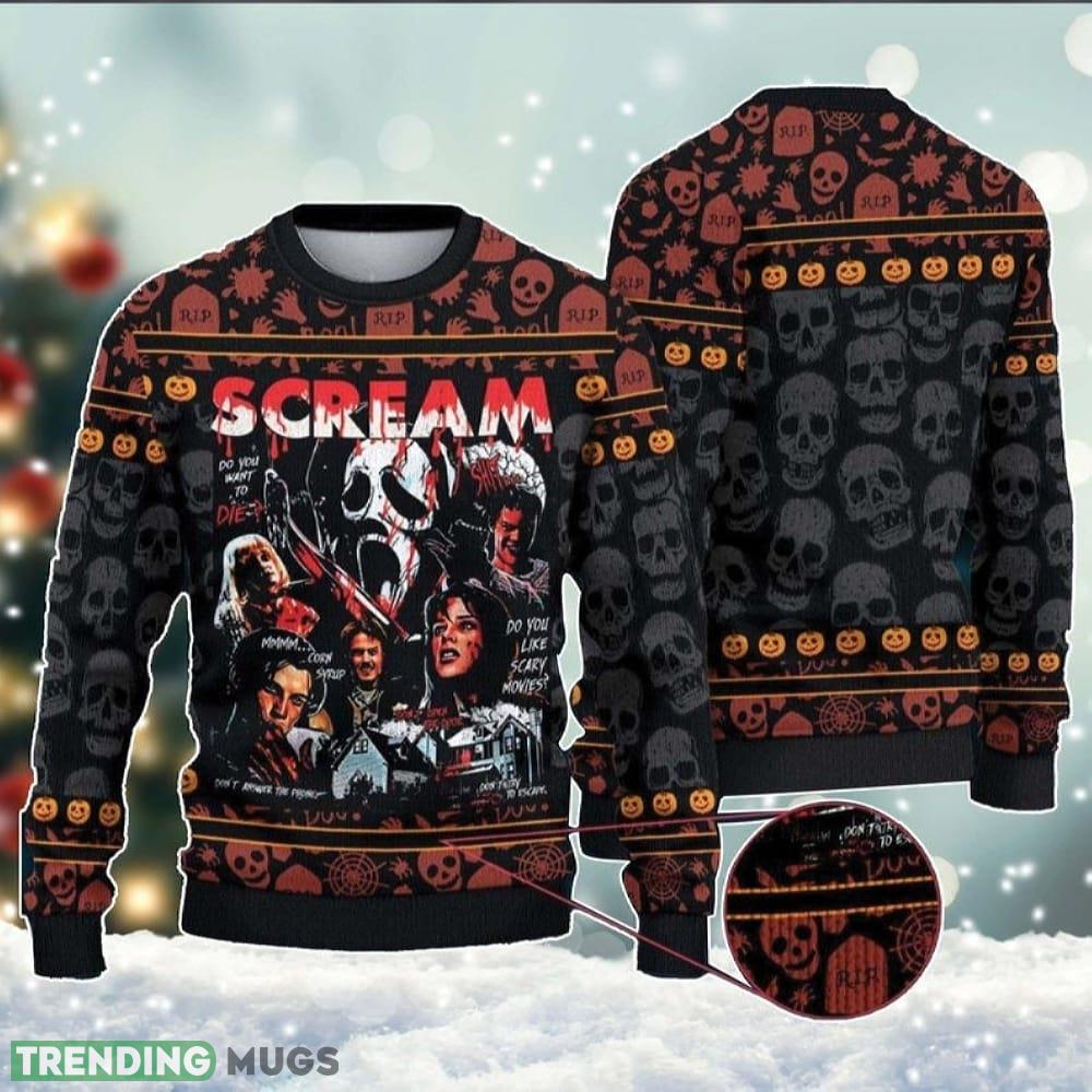 Personalized Scream Movie Horror Movie Characters Ghostface All Over Print Sweater Gift For Fan - Personalized Scream Movie Ugly Christmas Sweater, Horror Movie Characters Sweatshirt, Ghostface All Over Print Sweater, Gift For Fan_1 Personalized Scream Movie Horror Movie Characters Ghostface All Over Print Sweater Gift For Fan - Personalized Scream Movie Ugly Christmas Sweater, Horror Movie Characters Sweatshirt, Ghostface All Over Print Sweater, Gift For Fan_1