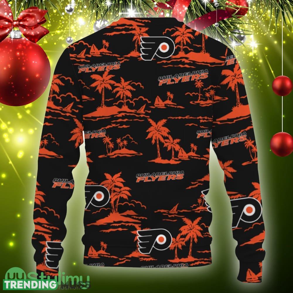 Philadelphia Flyers Aloha Hawaii Beach Ugly Christmas Sweater AOP Gift Holidays 3D Sweater Philadelphia Flyers Aloha Hawaii Beach Ugly Christmas Sweater AOP Gift Holidays 3D Sweater