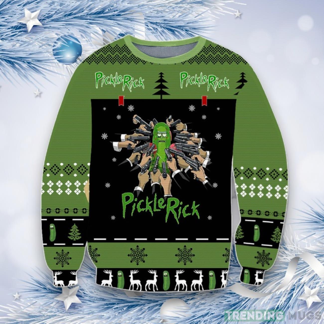 Pickle Rick Ugly Christmas Sweater For Men Women Product Photo 1 Pickle Rick Ugly Christmas Sweater For Men Women Product Photo 1