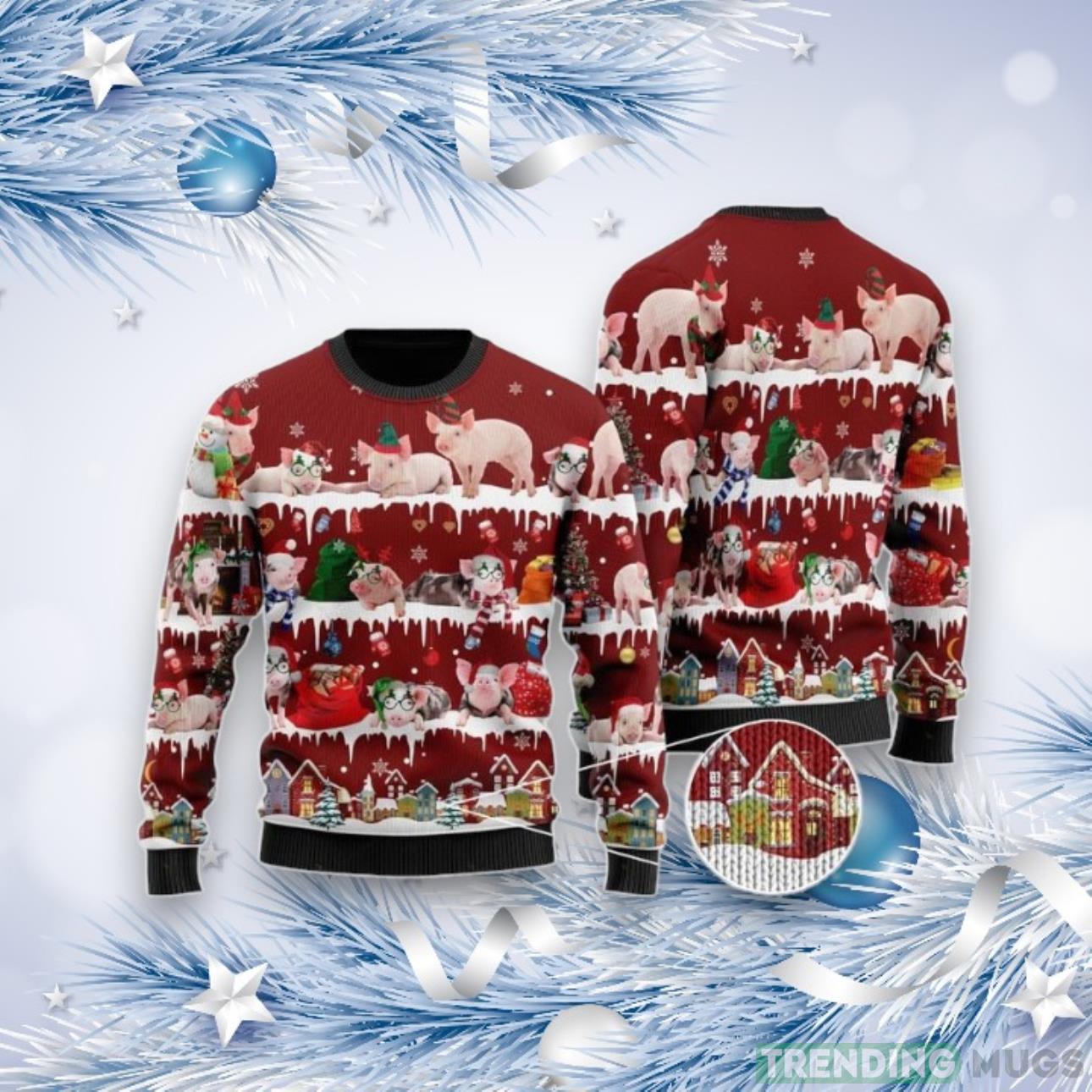 Pig For Pig Lovers On National Ugly Christmas Sweater For Men & Women Product Photo 1 Pig For Pig Lovers On National Ugly Christmas Sweater For Men & Women Product Photo 1