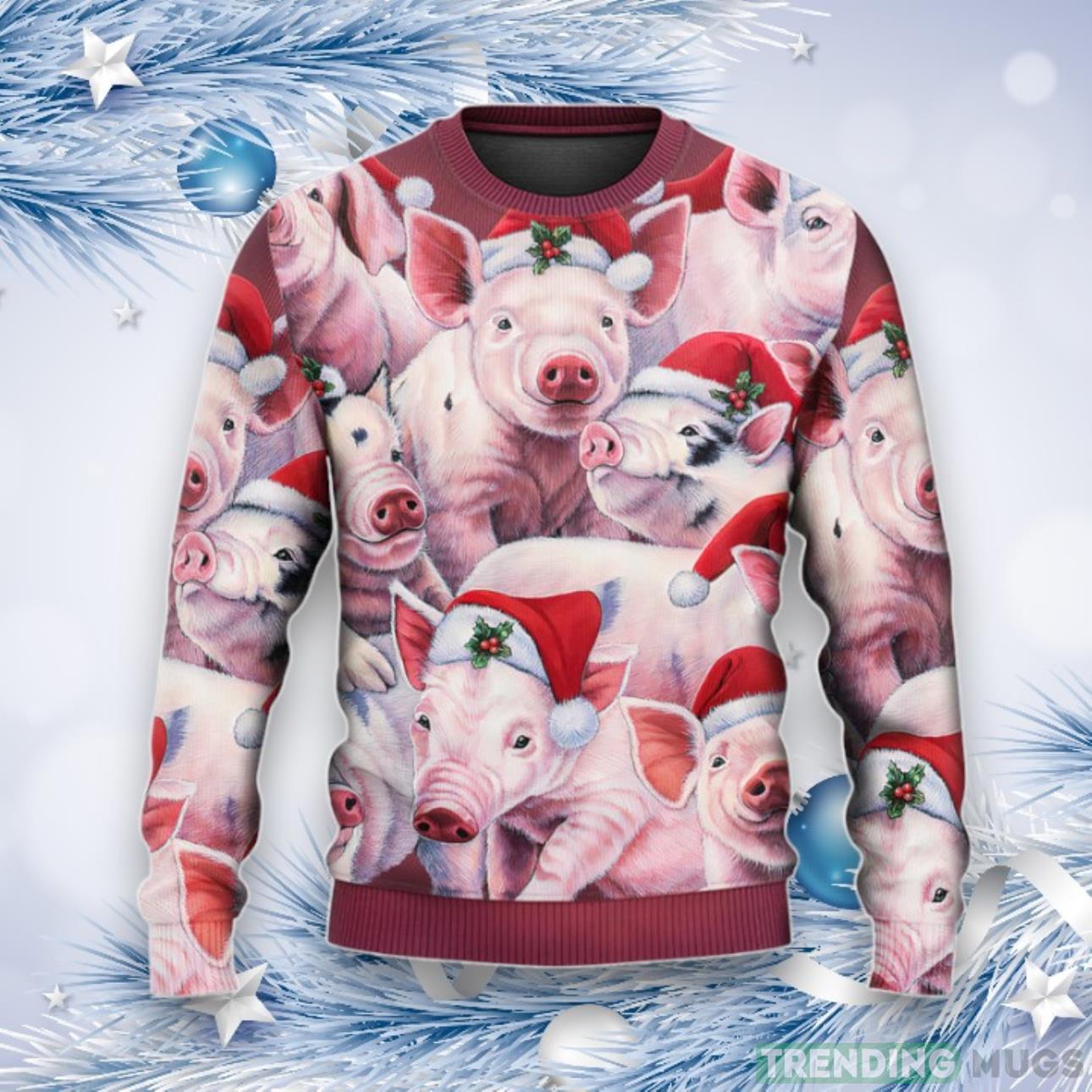 Piggies Funny Xmas Is Coming Art Ugly Christmas Sweater For Men & Women Product Photo 1 Piggies Funny Xmas Is Coming Art Ugly Christmas Sweater For Men & Women Product Photo 1