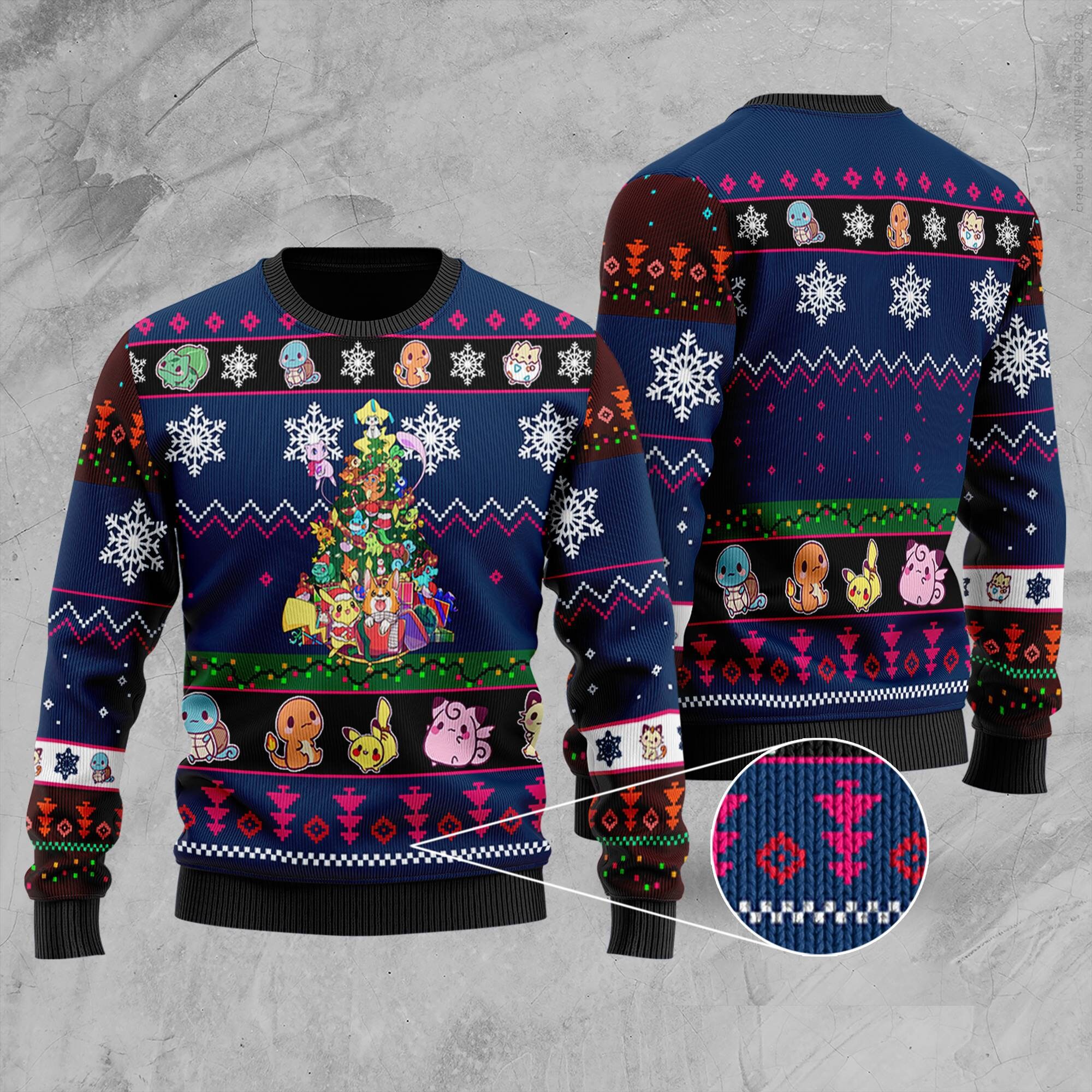 Pikachu Charmander Bulbasaur Squirtle Christmas Merry Christmas Charmander Wool Ugly Christmas Sweater Bulbasaur Ugly - 161123-101853 Pikachu Charmander Bulbasaur Squirtle Christmas Merry Christmas Charmander Wool Ugly Christmas Sweater Bulbasaur Ugly - 161123-101853