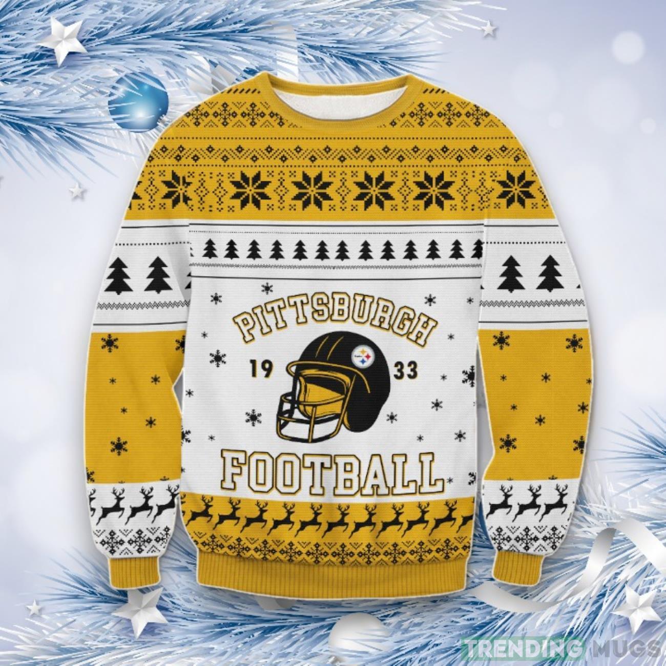 Pittsburch Football Ugly Christmas Sweater For Men Women Product Photo 1 Pittsburch Football Ugly Christmas Sweater For Men Women Product Photo 1