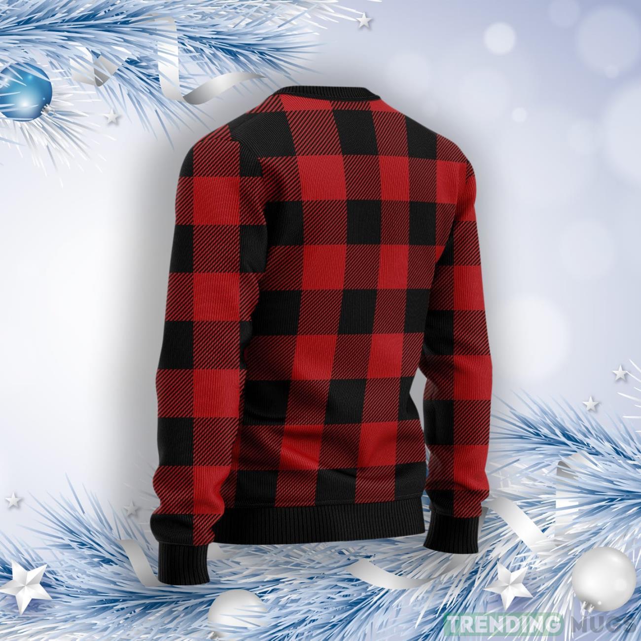 Plaid Pattern Black Cat Ugly Christmas Sweater 3D Sweater Plaid Pattern Black Cat Ugly Christmas Sweater 3D Sweater