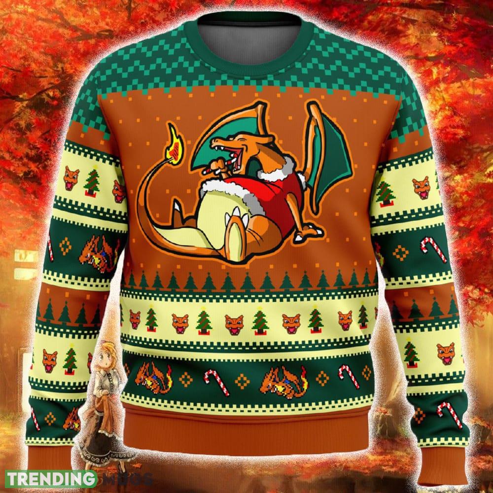 Pokemon Eating Candy Cane Charizard Ugly Christmas Sweater Funny Gift For Men And Women Fans - Pokemon Eating Candy Cane Charizard Ugly Christmas Sweater Funny Gift For Men And Women Fans Pokemon Eating Candy Cane Charizard Ugly Christmas Sweater Funny Gift For Men And Women Fans - Pokemon Eating Candy Cane Charizard Ugly Christmas Sweater Funny Gift For Men And Women Fans