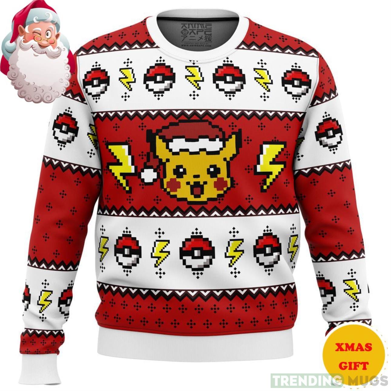 Pokemon Pikachu Christmas AOP Sweater Product Photo 1 Pokemon Pikachu Christmas AOP Sweater Product Photo 1