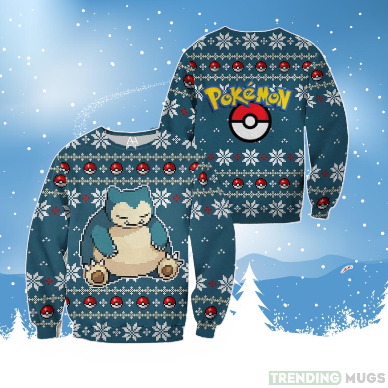 Pokemon Snorlax Ugly Christmas Sweater Product Photo 1 Pokemon Snorlax Ugly Christmas Sweater Product Photo 1
