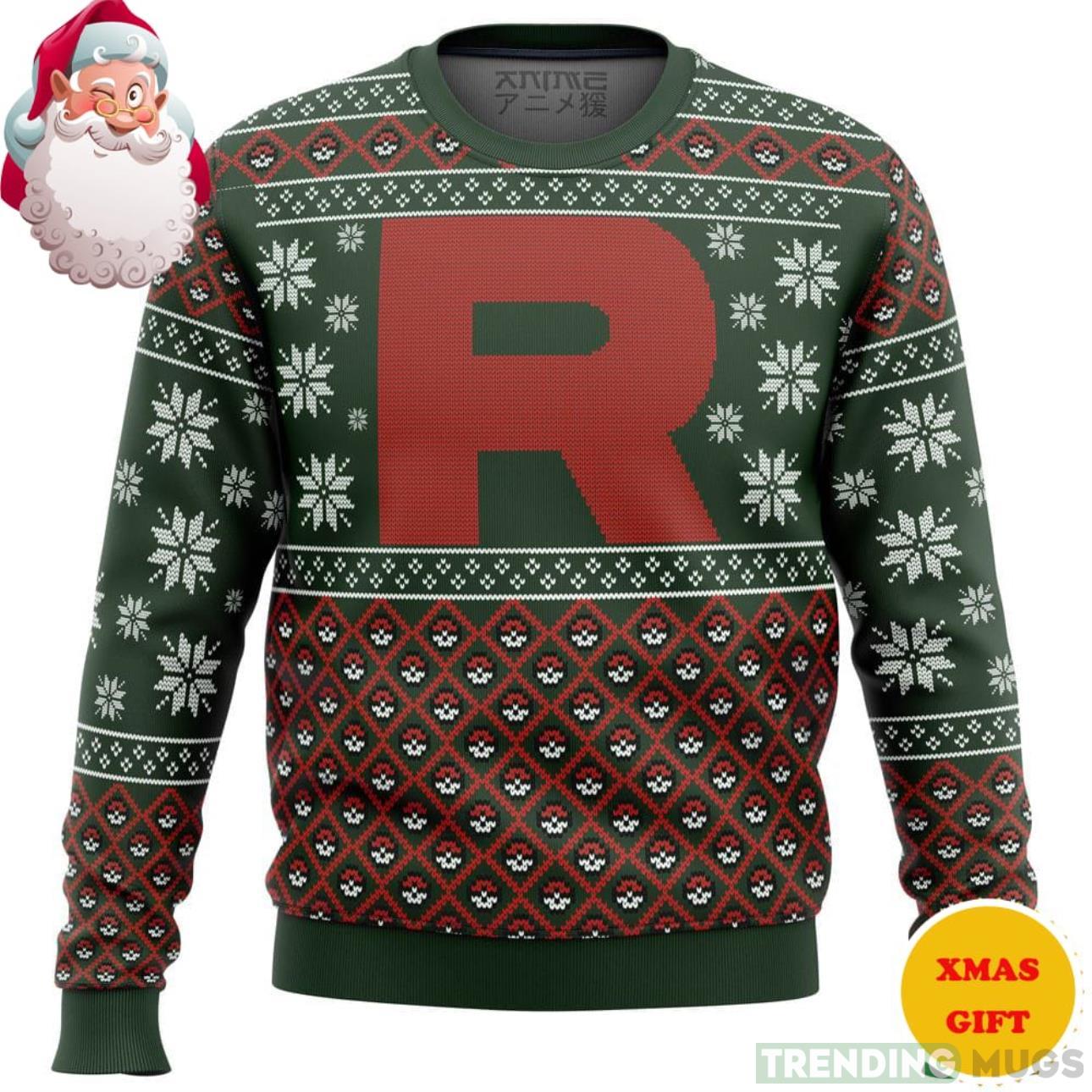 Pokemon Team Rocket Christmas AOP Sweater Product Photo 1 Pokemon Team Rocket Christmas AOP Sweater Product Photo 1
