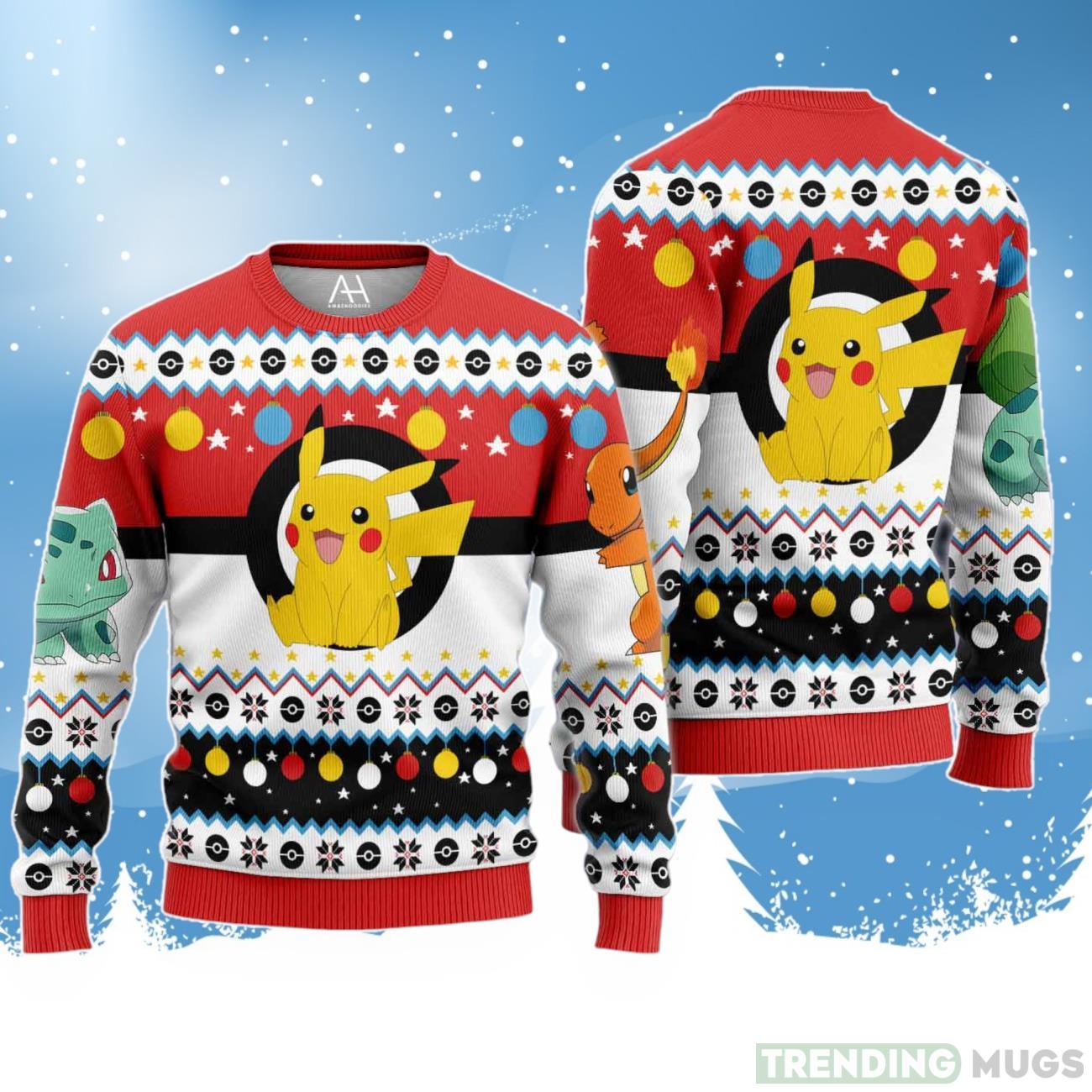 Pokemon Ugly Christmas Sweater For Men Womens 3D All Over Printed Product Photo 1 Pokemon Ugly Christmas Sweater For Men Womens 3D All Over Printed Product Photo 1