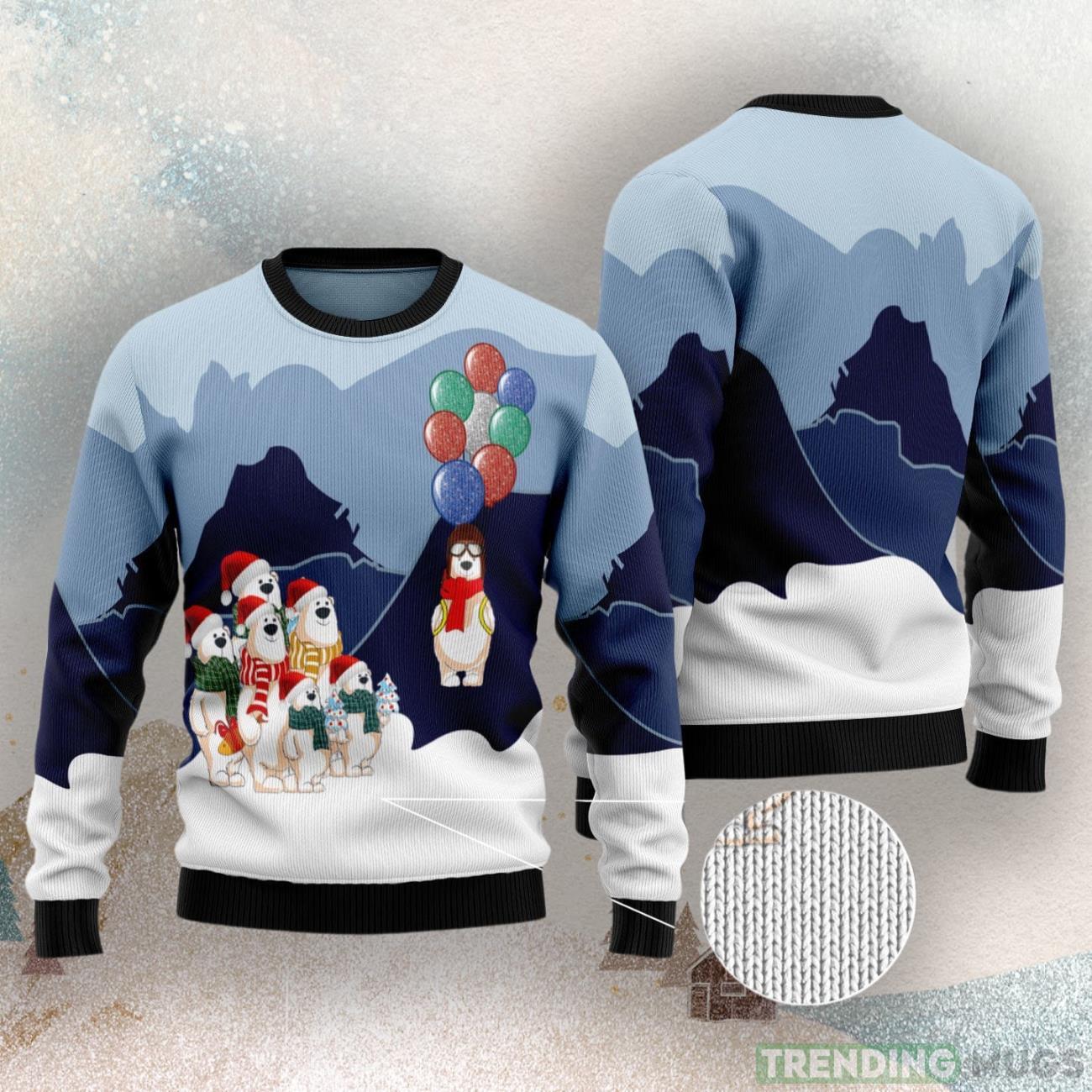 Polar Bear Balloon Ugly Christmas Sweater Product Photo 1 Polar Bear Balloon Ugly Christmas Sweater Product Photo 1