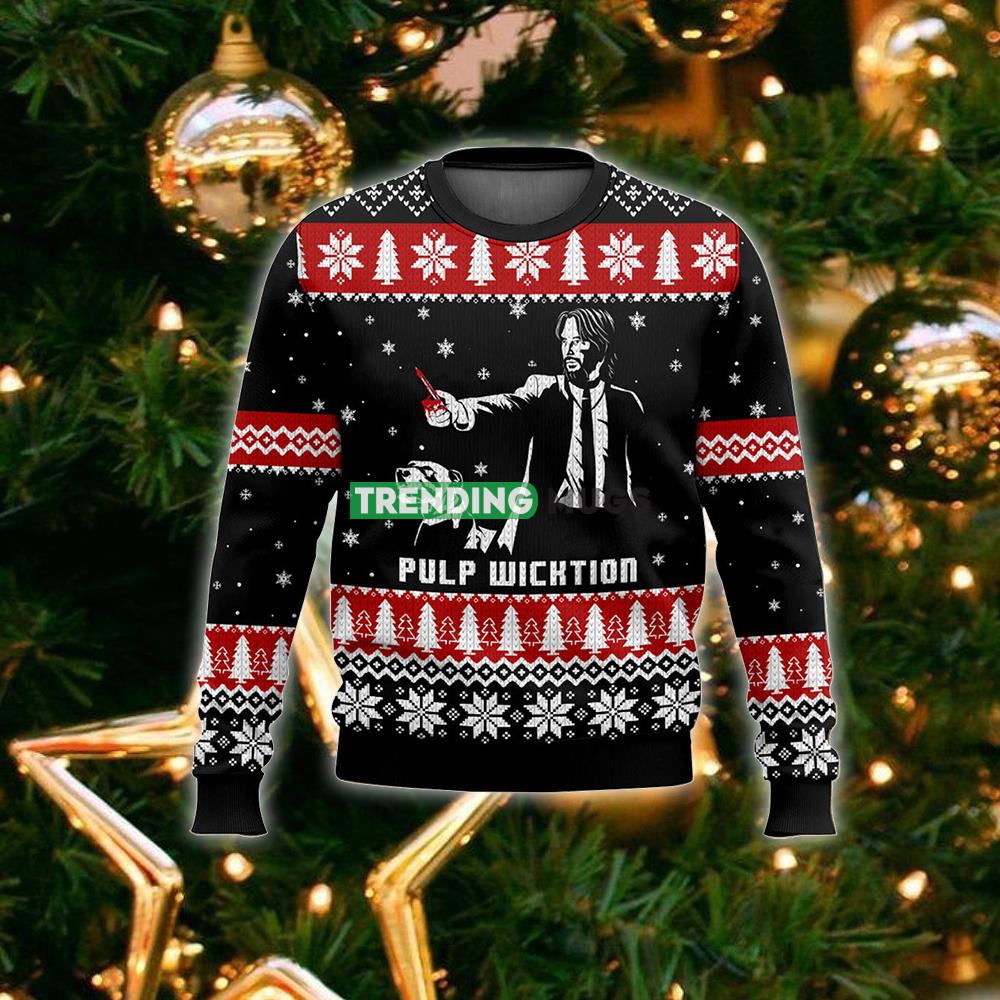 Pulp Wicktion Funny Ugly Christmas Sweater Gift Men And Women 3D Sweater Pulp Wicktion Funny Ugly Christmas Sweater Gift Men And Women 3D Sweater