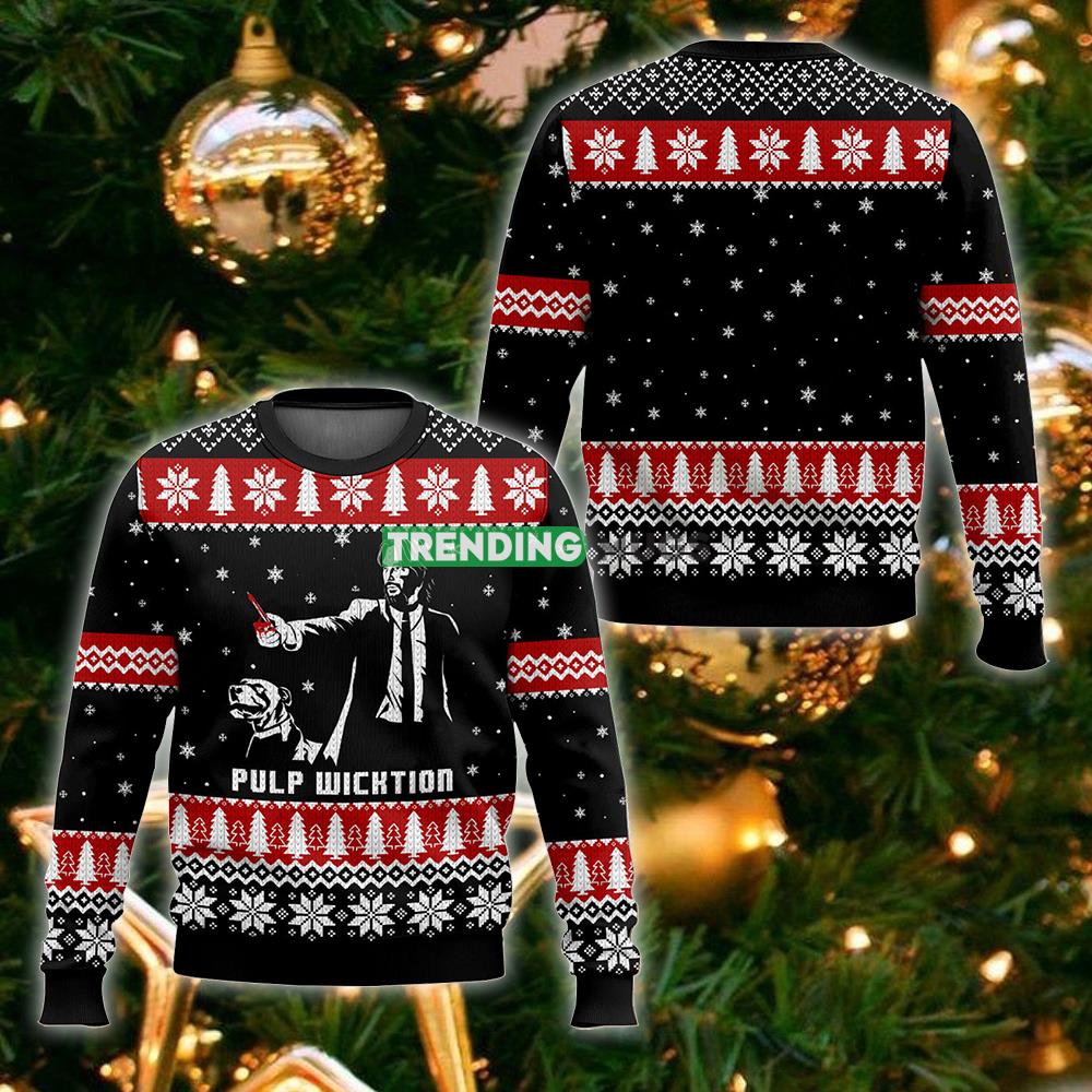 Pulp Wicktion Funny Ugly Christmas Sweater Gift Men And Women - Pulp Wicktion Funny Ugly Christmas Sweater For Men And Women Photo 1 Pulp Wicktion Funny Ugly Christmas Sweater Gift Men And Women - Pulp Wicktion Funny Ugly Christmas Sweater For Men And Women Photo 1