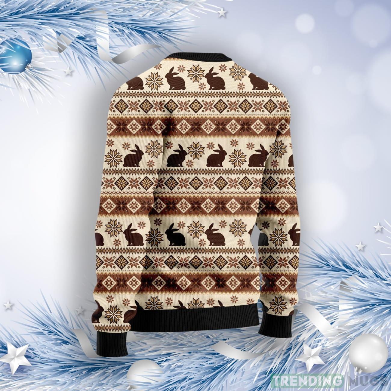 Rabbit Happy Holidays Ugly Christmas Sweater 3D Sweater Rabbit Happy Holidays Ugly Christmas Sweater 3D Sweater