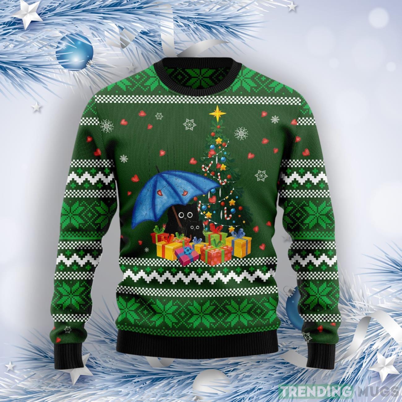 Rain With Love Black Cat Ugly Christmas Sweater Product Photo 1 Rain With Love Black Cat Ugly Christmas Sweater Product Photo 1