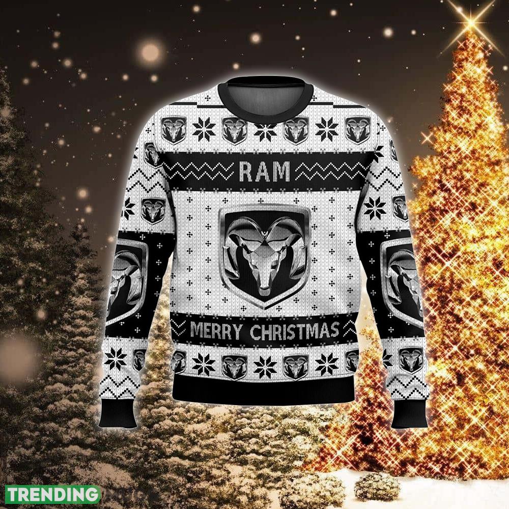 Ram Logo Design Gift Christmas Ugly 3D Sweater Gift For Holidays 3D Sweater Ram Logo Design Gift Christmas Ugly 3D Sweater Gift For Holidays 3D Sweater