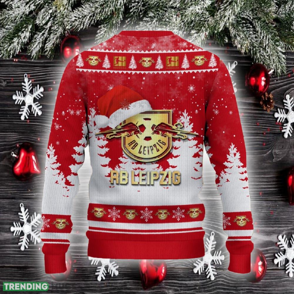 RB Leipzig Ugly Christmas Sweater Santa Hat Logo Trending Christmas Gift For Fans 3D Sweater RB Leipzig Ugly Christmas Sweater Santa Hat Logo Trending Christmas Gift For Fans 3D Sweater